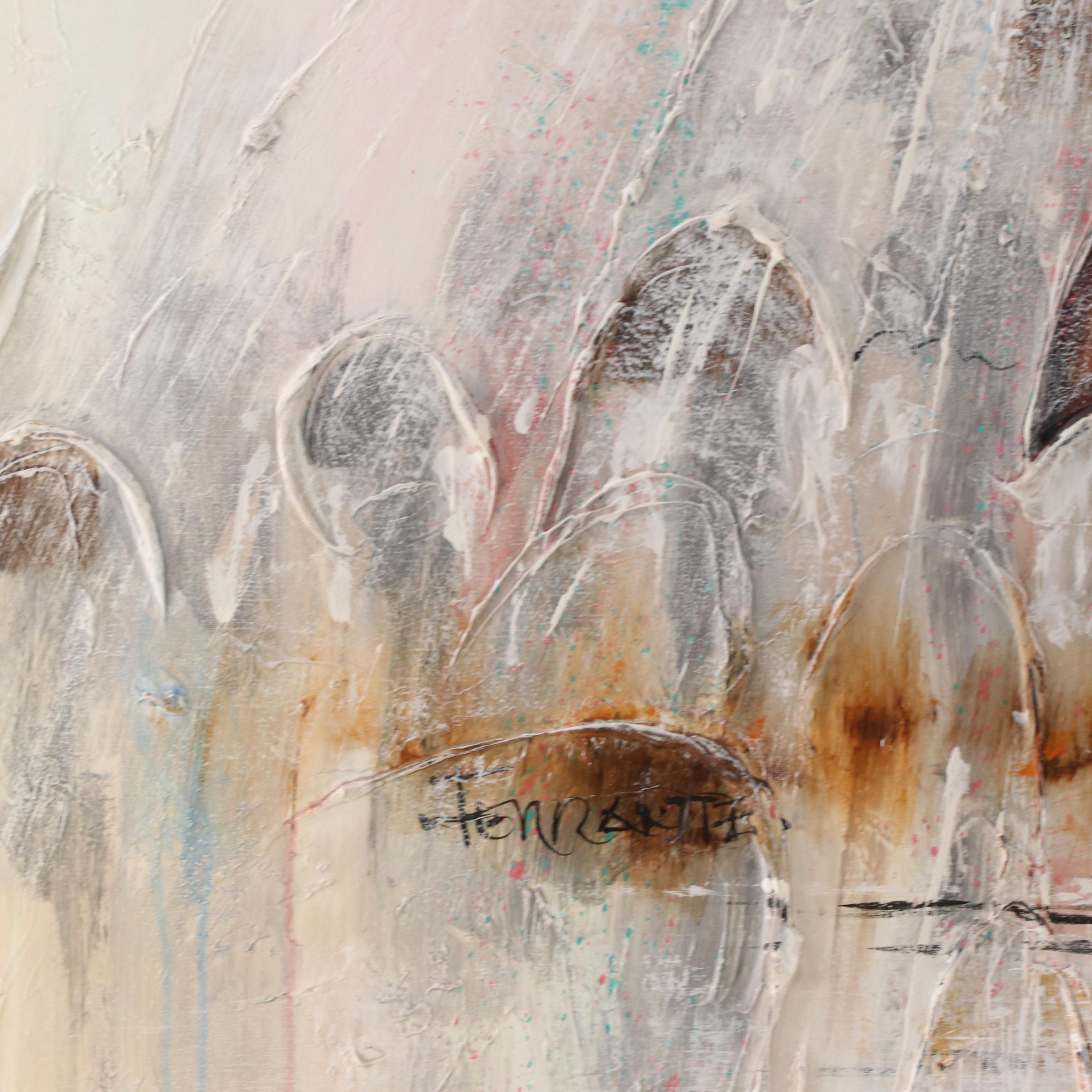 Mario de Ferrante Abstract Expressionist Oil Painting, Late 20th Century