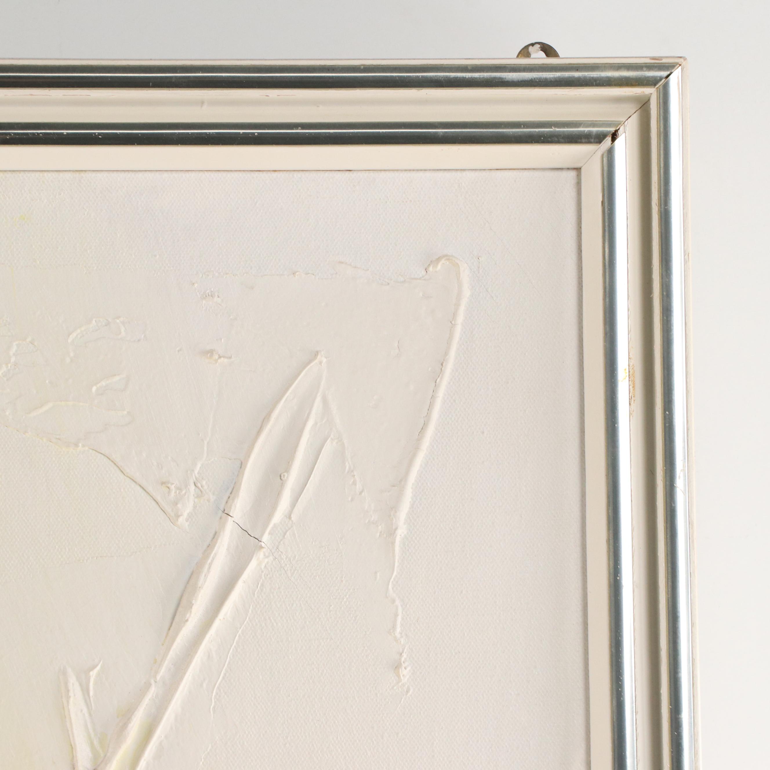 Mario de Ferrante Abstract Expressionist Oil Painting, Late 20th Century