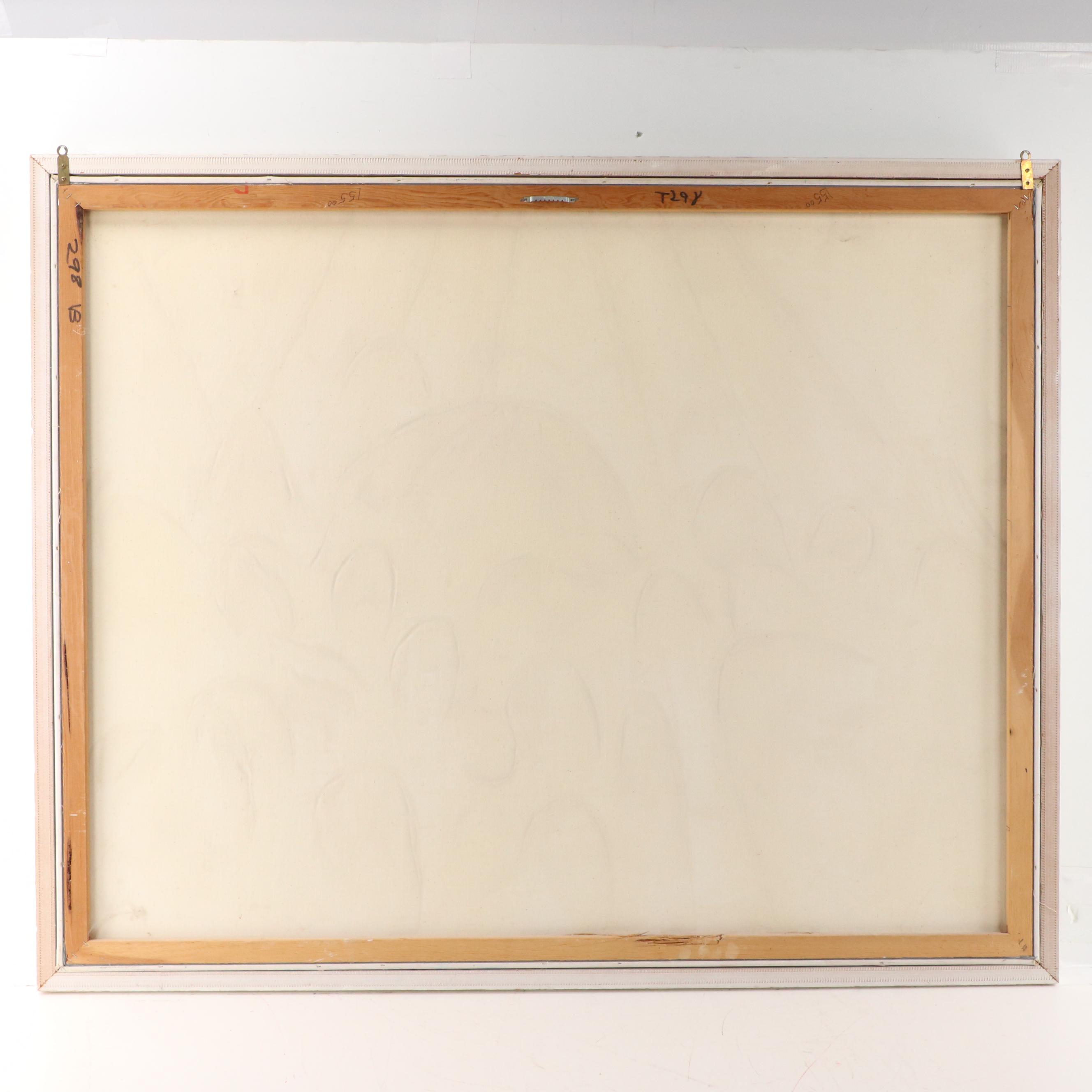 Mario de Ferrante Abstract Expressionist Oil Painting, Late 20th Century