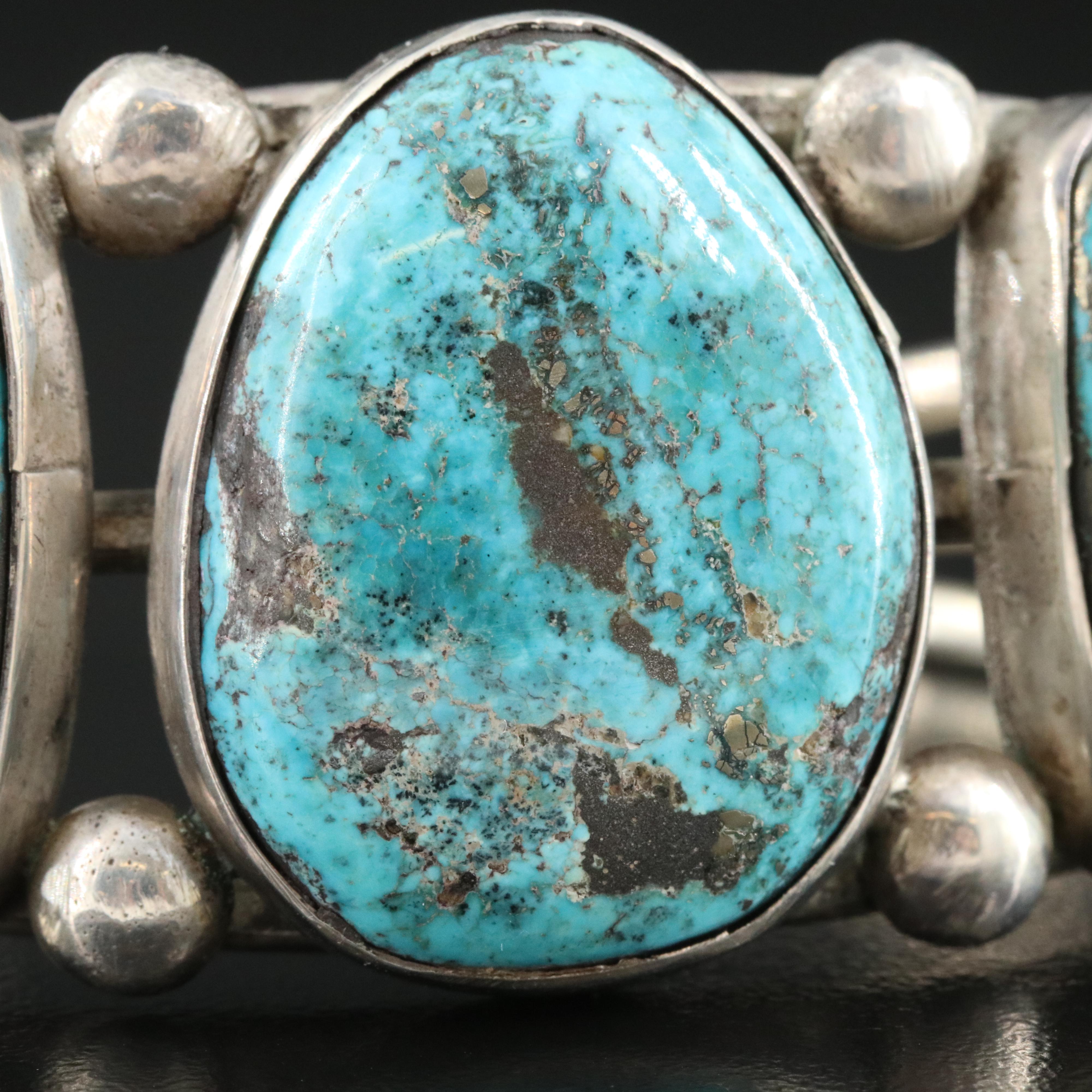 Southwestern Sterling Turquoise Cuff