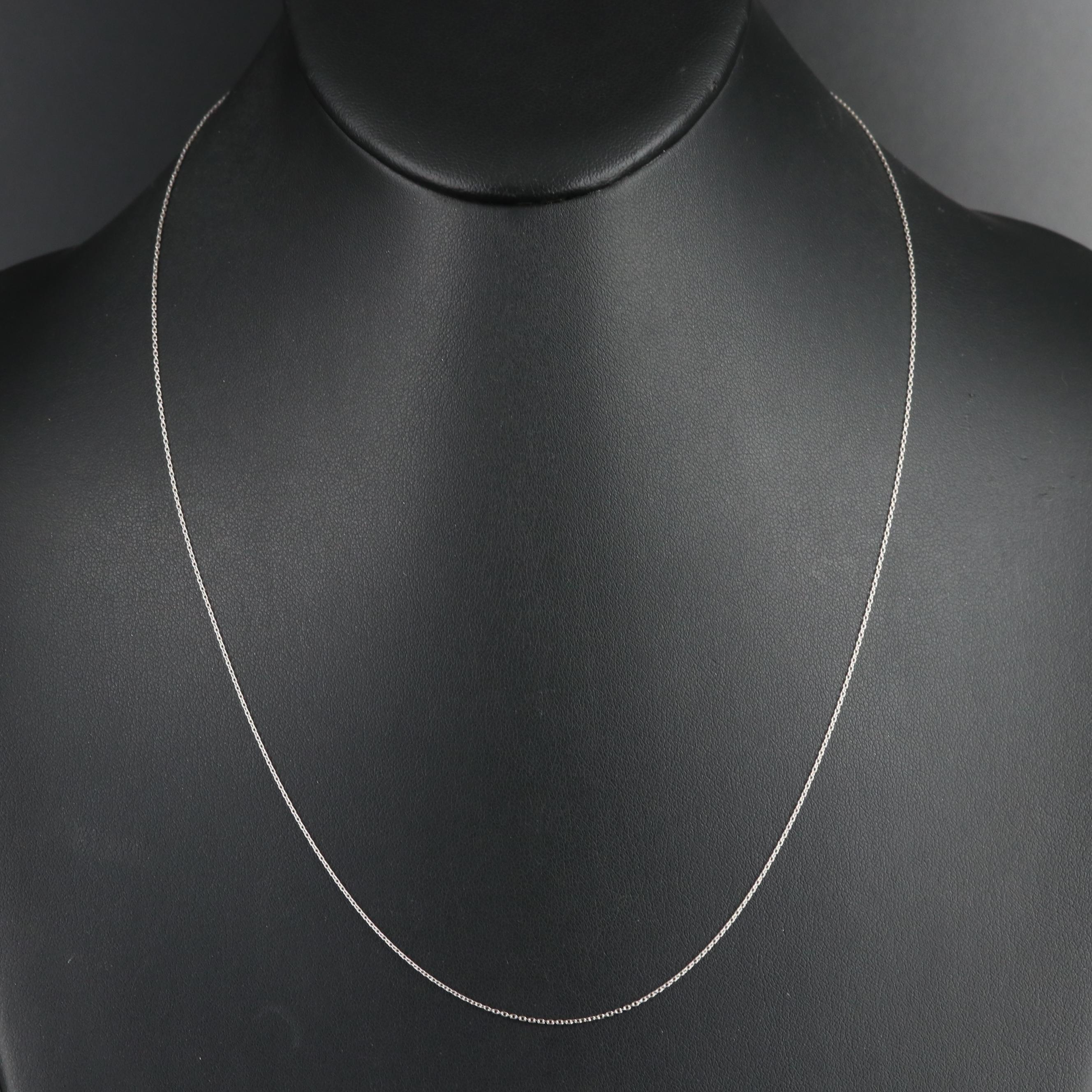 Platinum Cable Chain Necklace