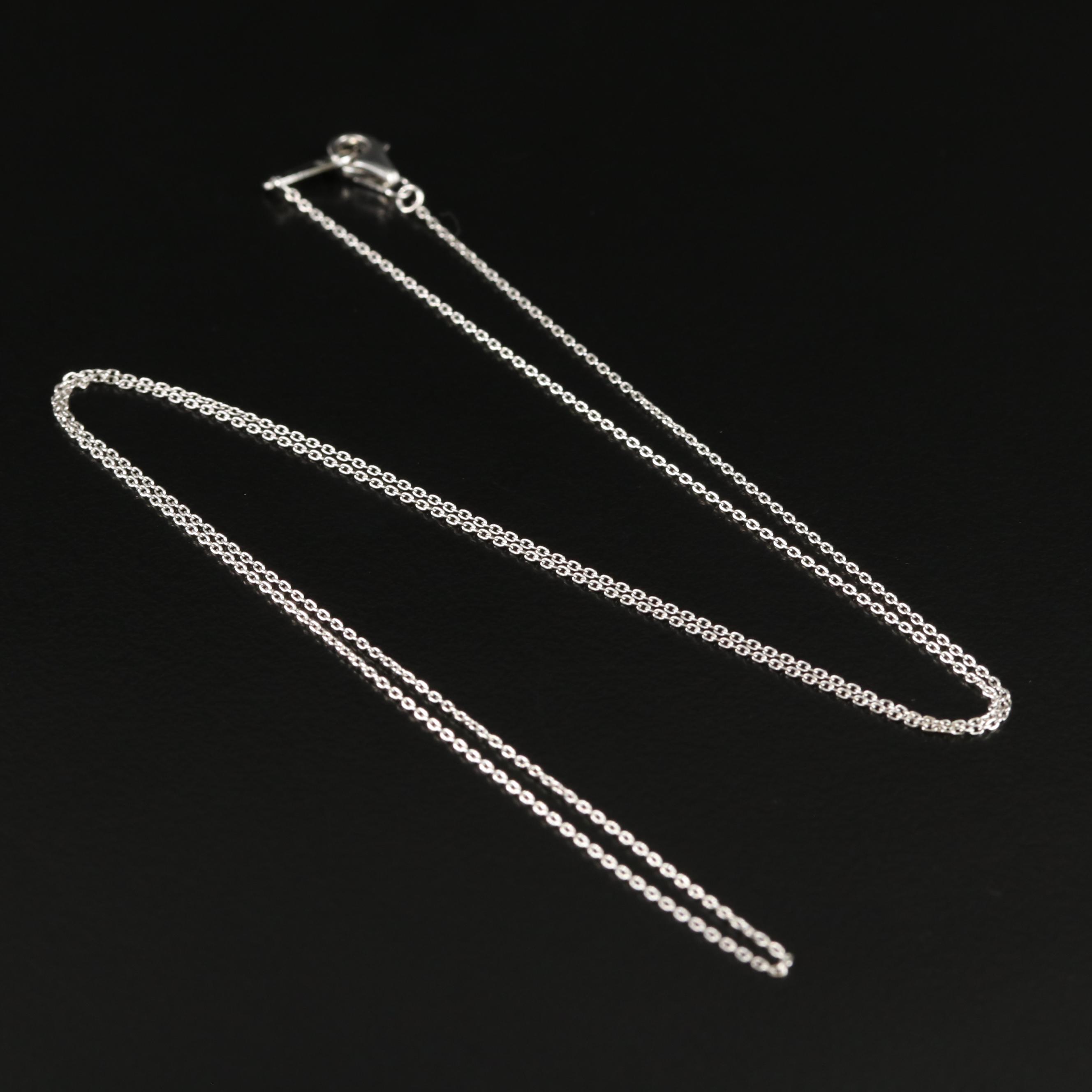 Platinum Cable Chain Necklace