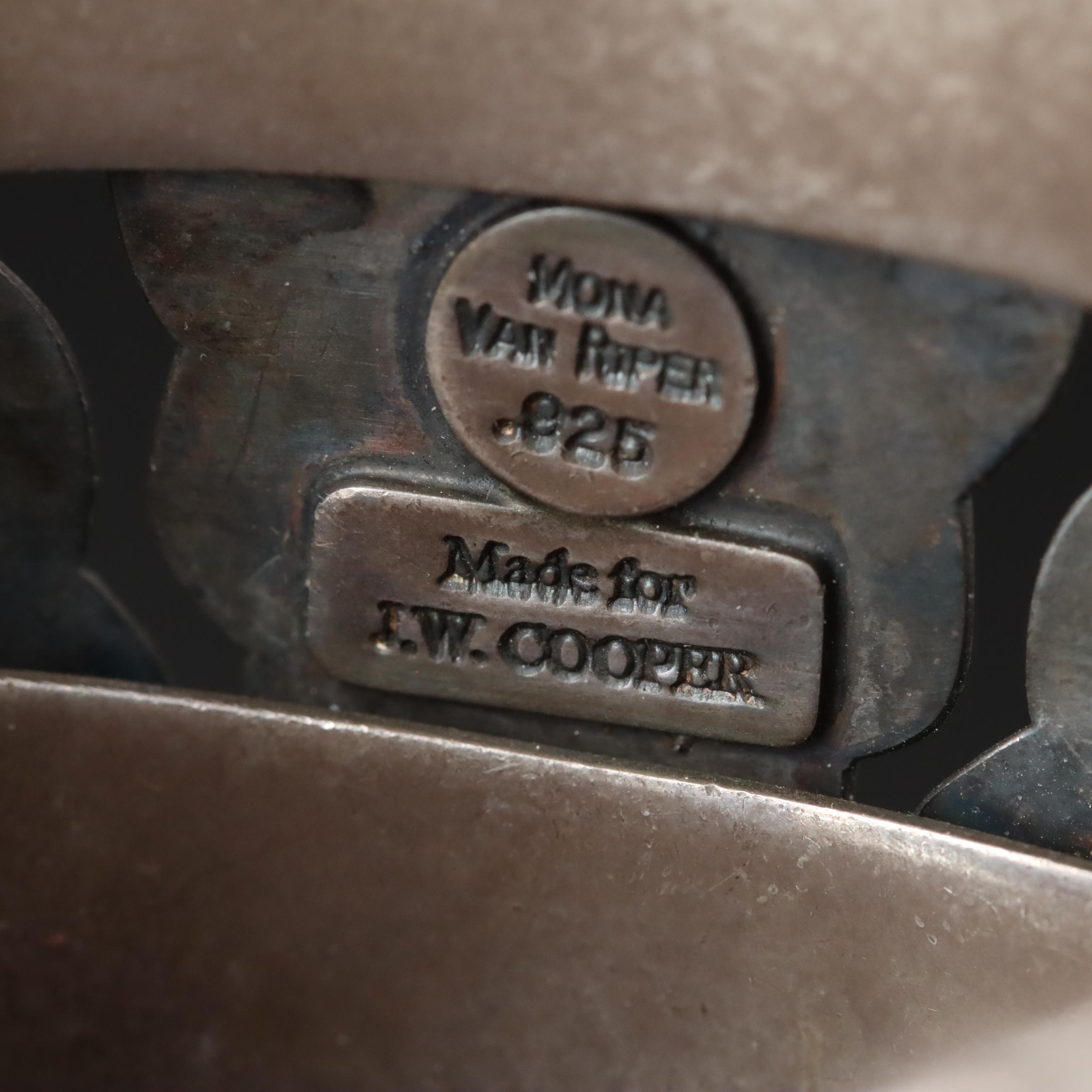 Mona Van Riper for J.W. Cooper Sterling Skull and Flame Cuff