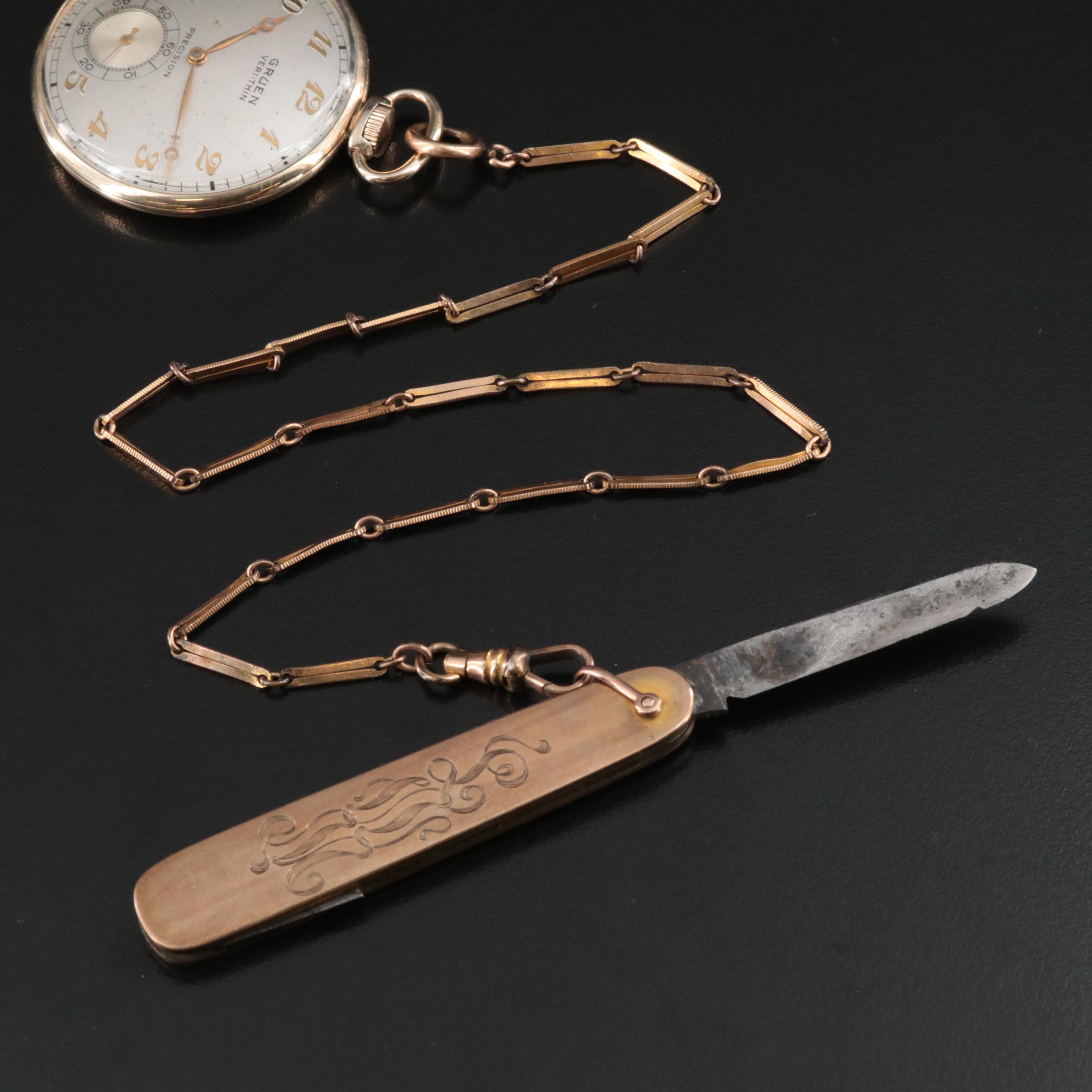 Vintage Gruen Veri-Thin Precision Pocket Watch