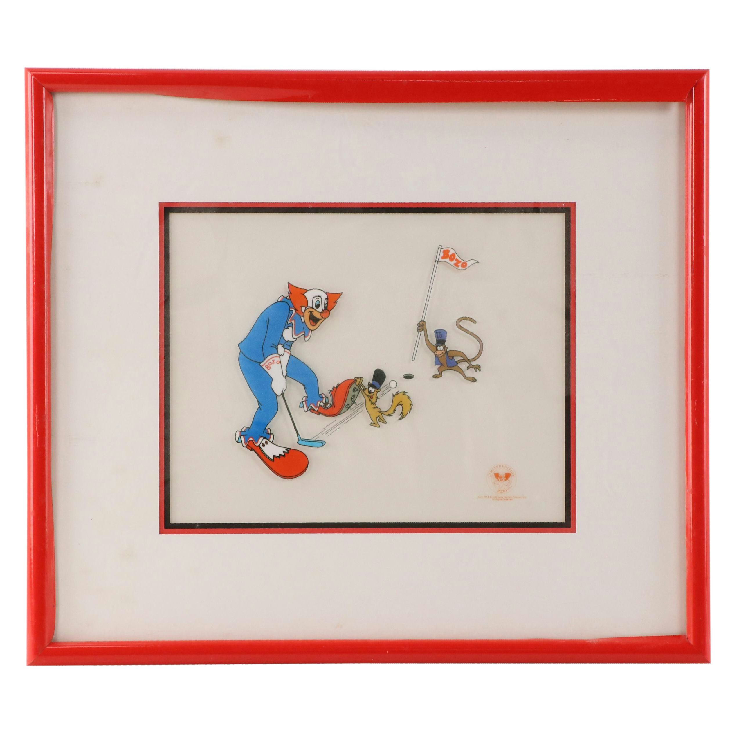 Larry Harmon Animation Sericel of Bozo the Clown "Bozo Golf," 1992