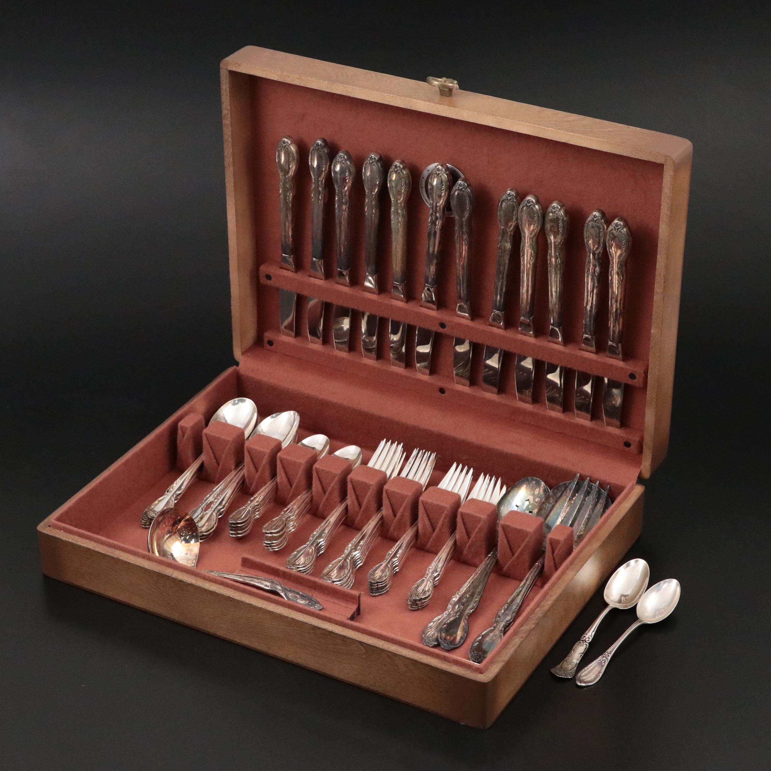 Rogers Bros "Royal Manor" Silver Plate Flatware, Mid to Late 20th C.