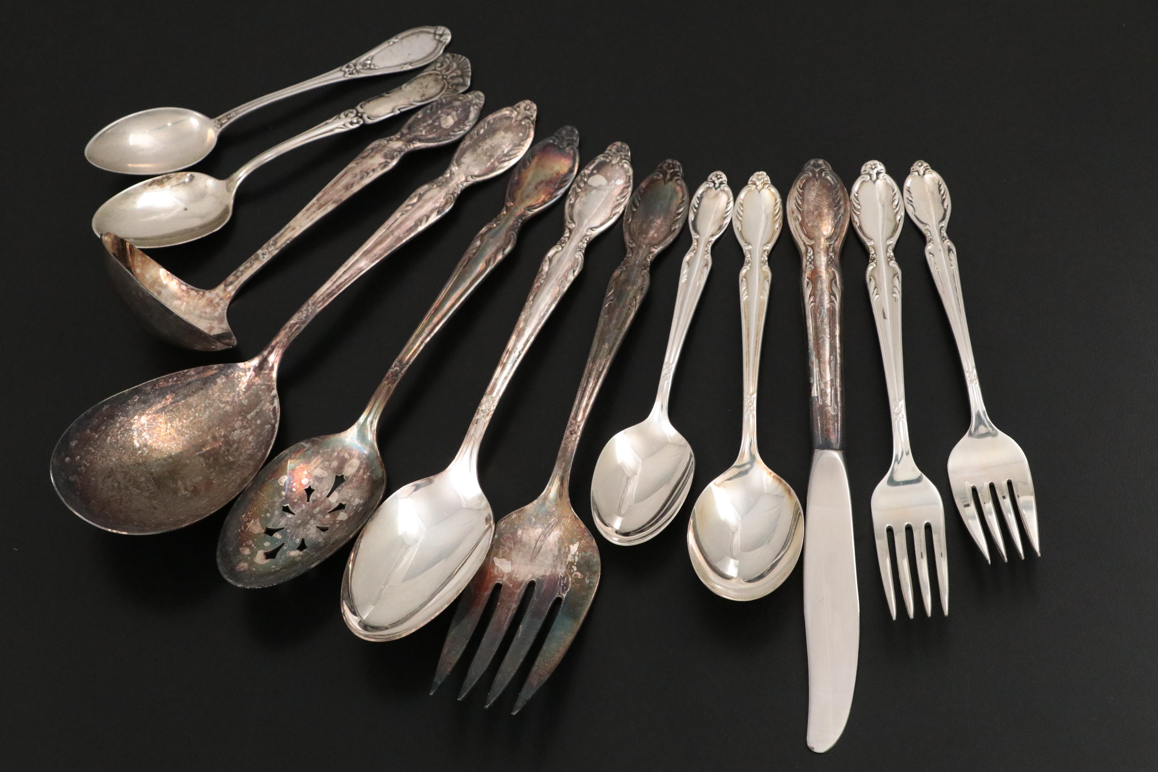 Rogers Bros "Royal Manor" Silver Plate Flatware, Mid to Late 20th C.