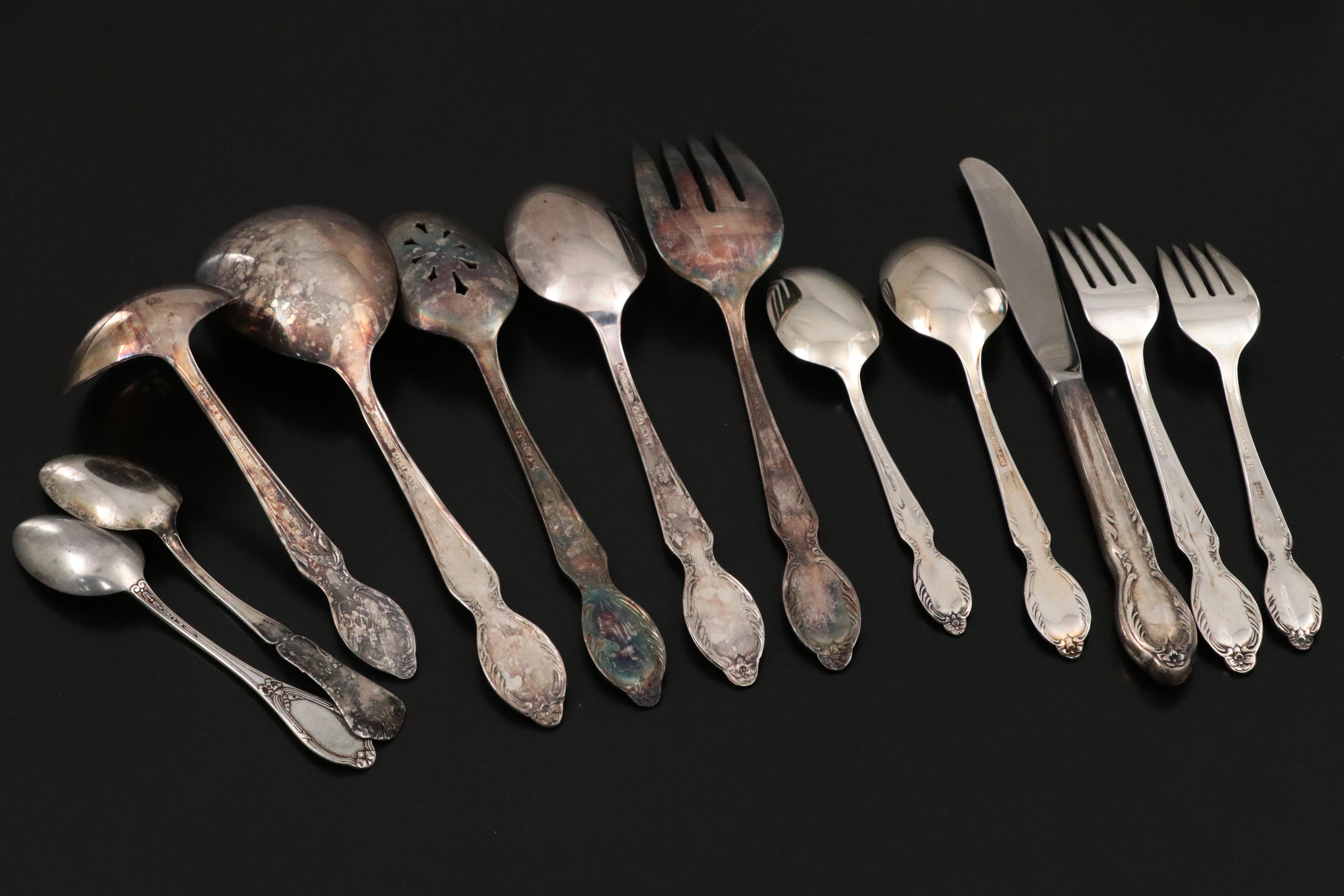 Rogers Bros "Royal Manor" Silver Plate Flatware, Mid to Late 20th C.