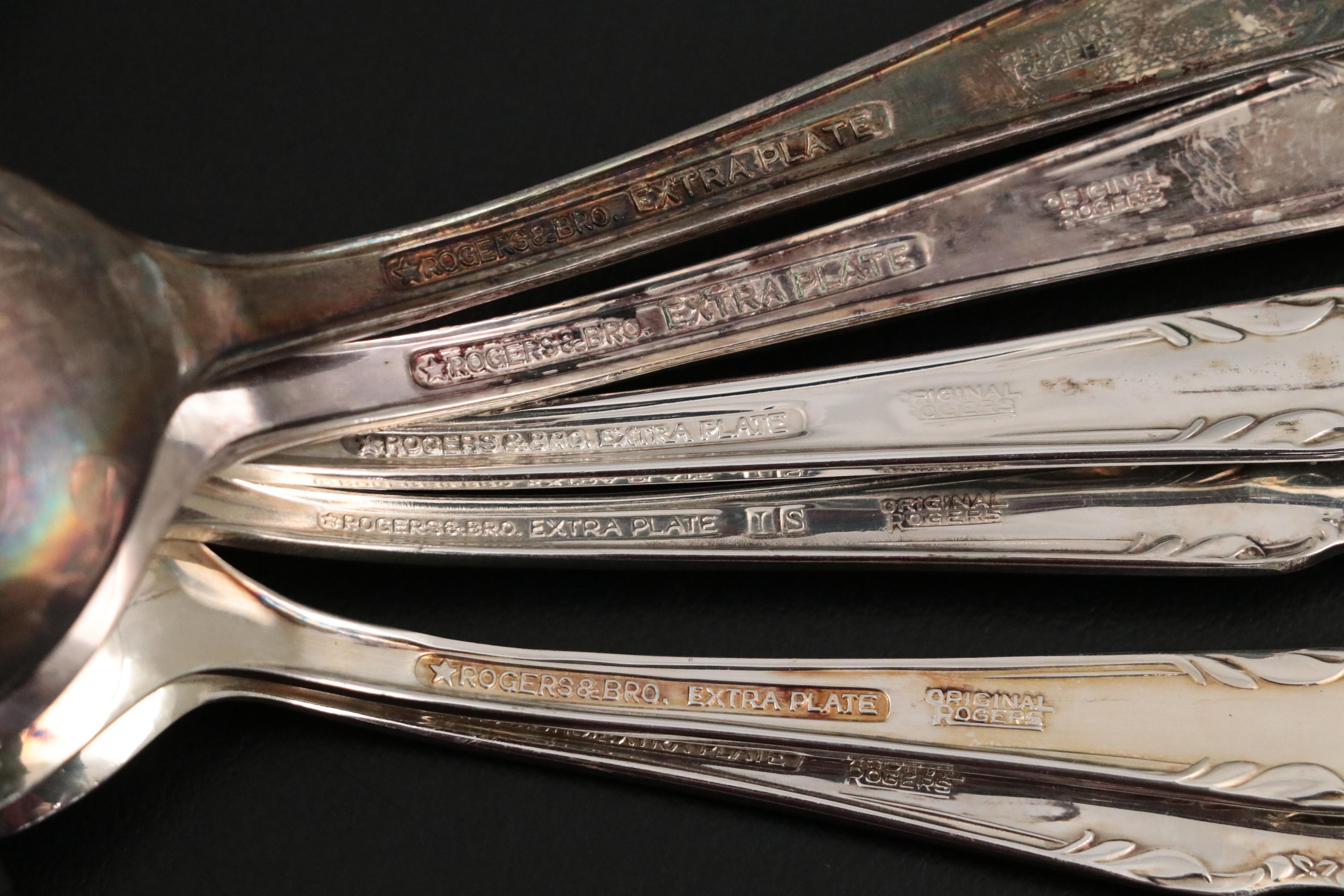 Rogers Bros "Royal Manor" Silver Plate Flatware, Mid to Late 20th C.