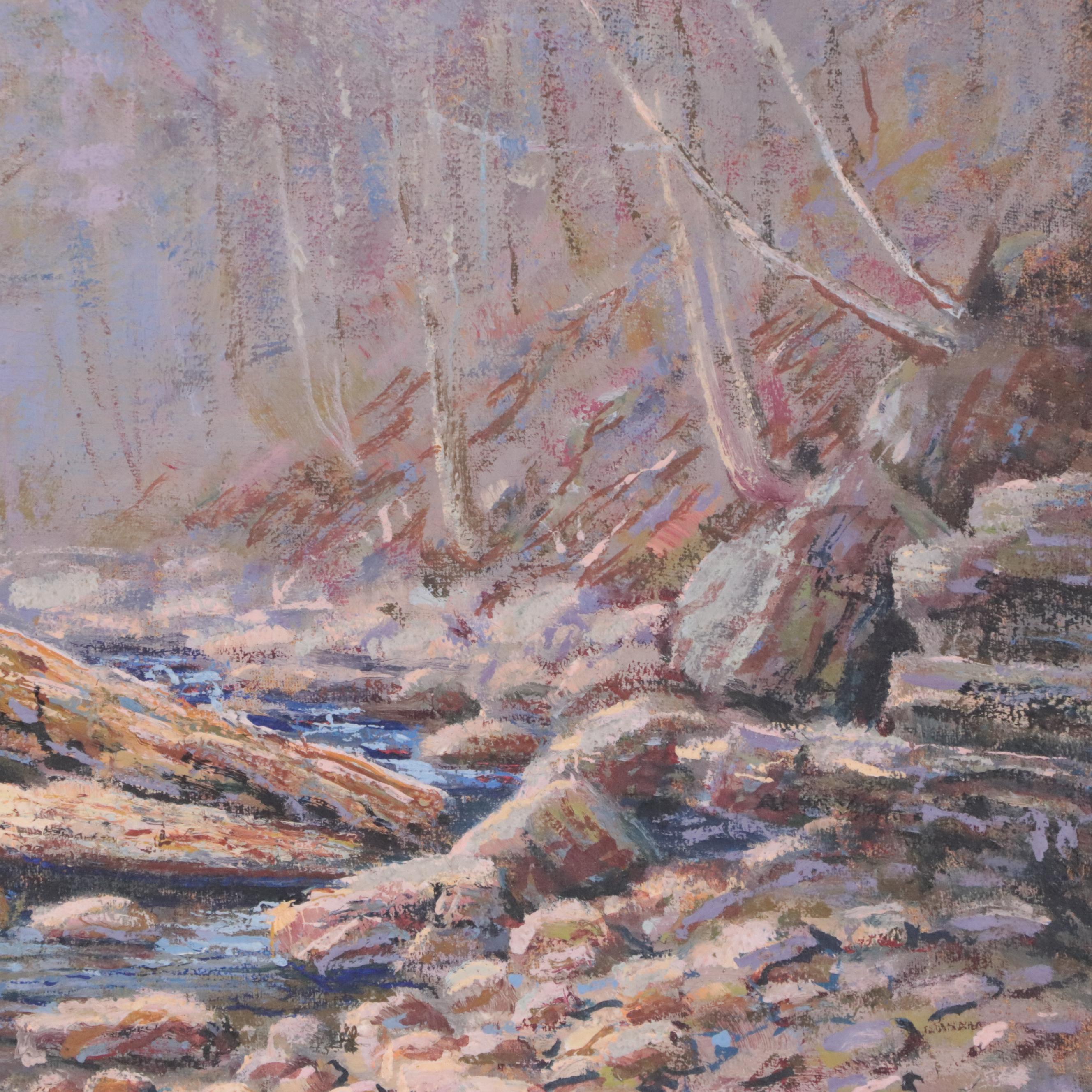 John Eliot Jenkins Woodland Landscape Oil Painting