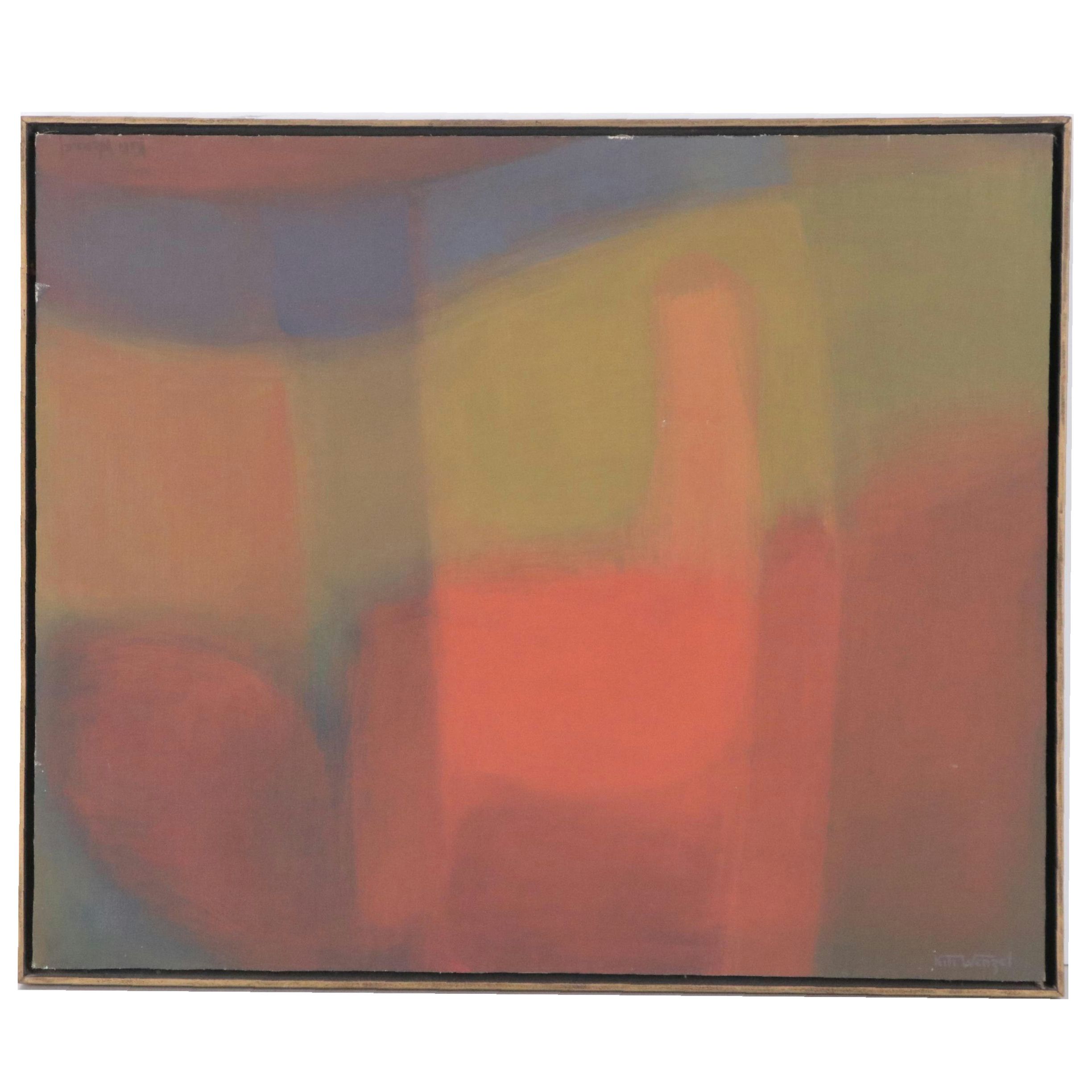 Kiti Wenzel Abstract Acrylic Painting "Coperti," 1966