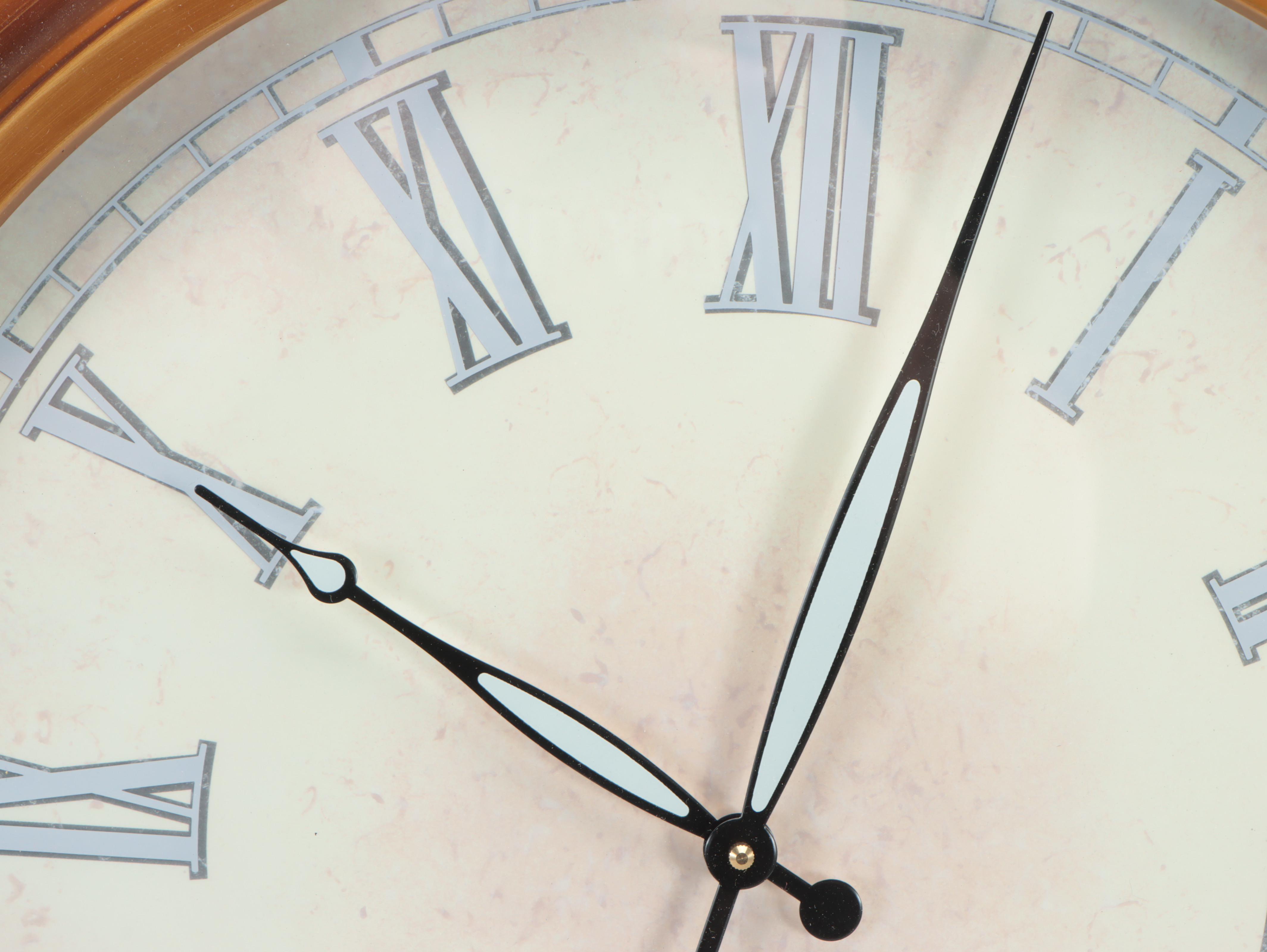 Oversized Wall Clock with Thermometer and Barometer