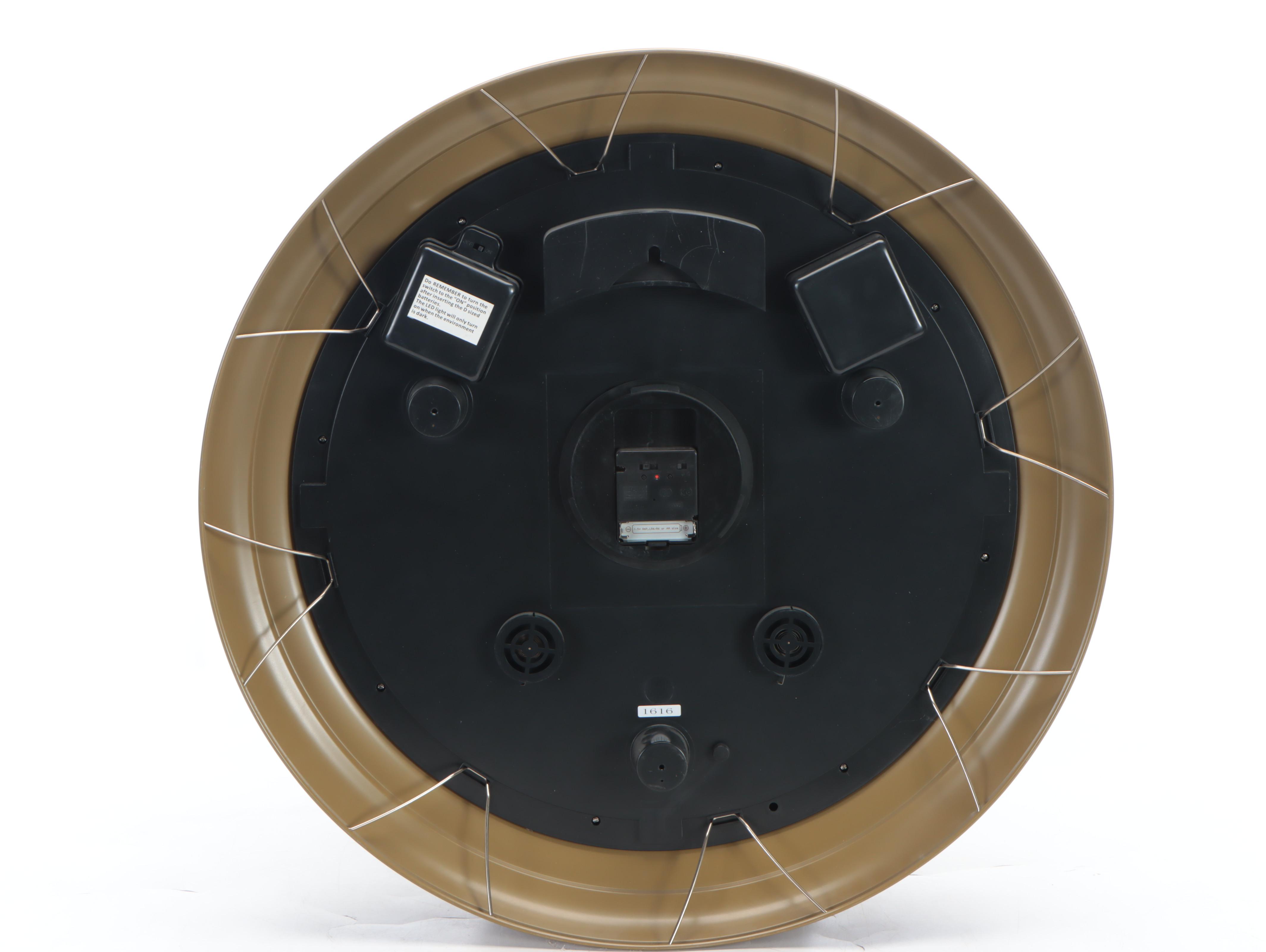 Oversized Wall Clock with Thermometer and Barometer