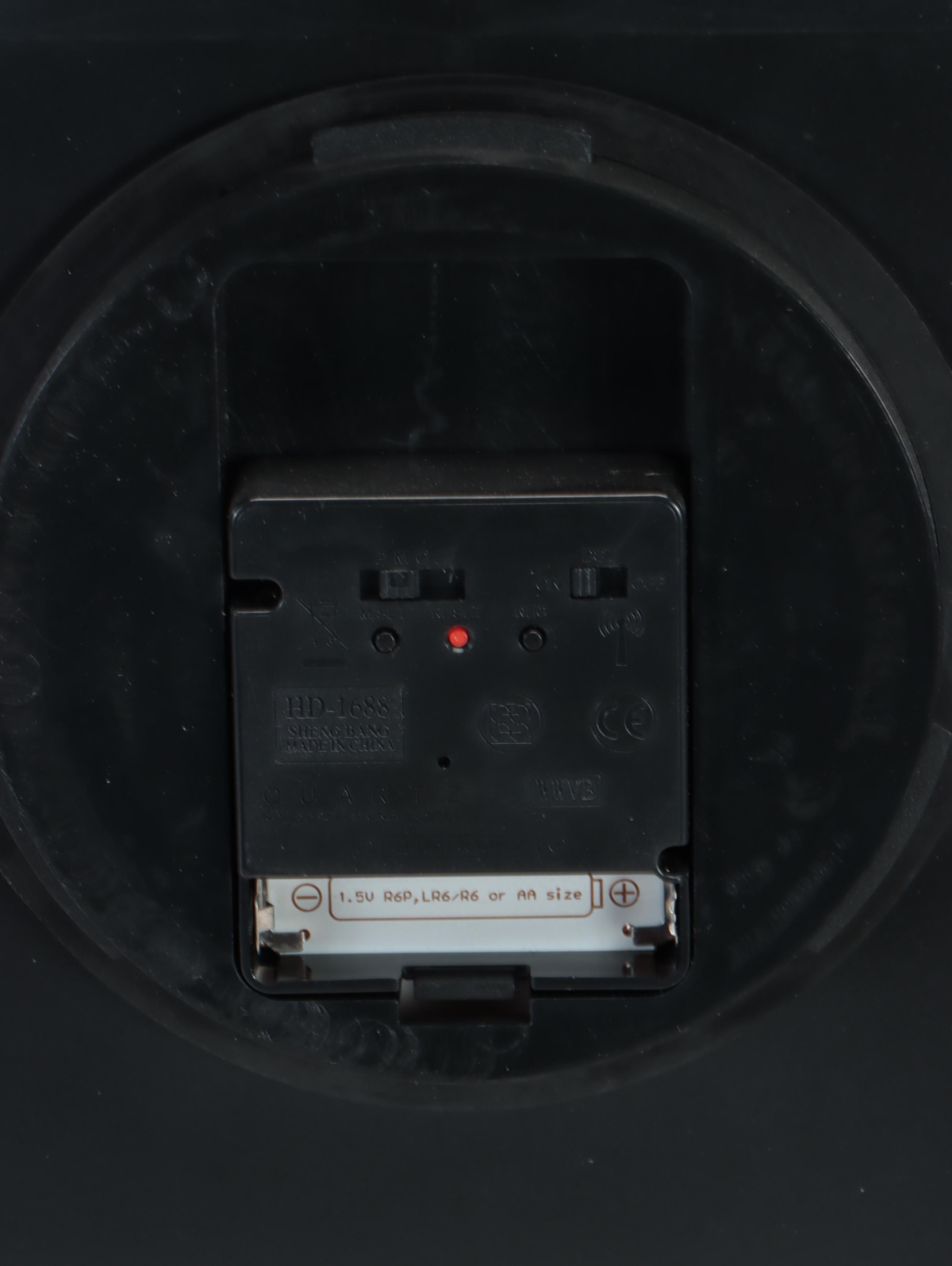 Oversized Wall Clock with Thermometer and Barometer