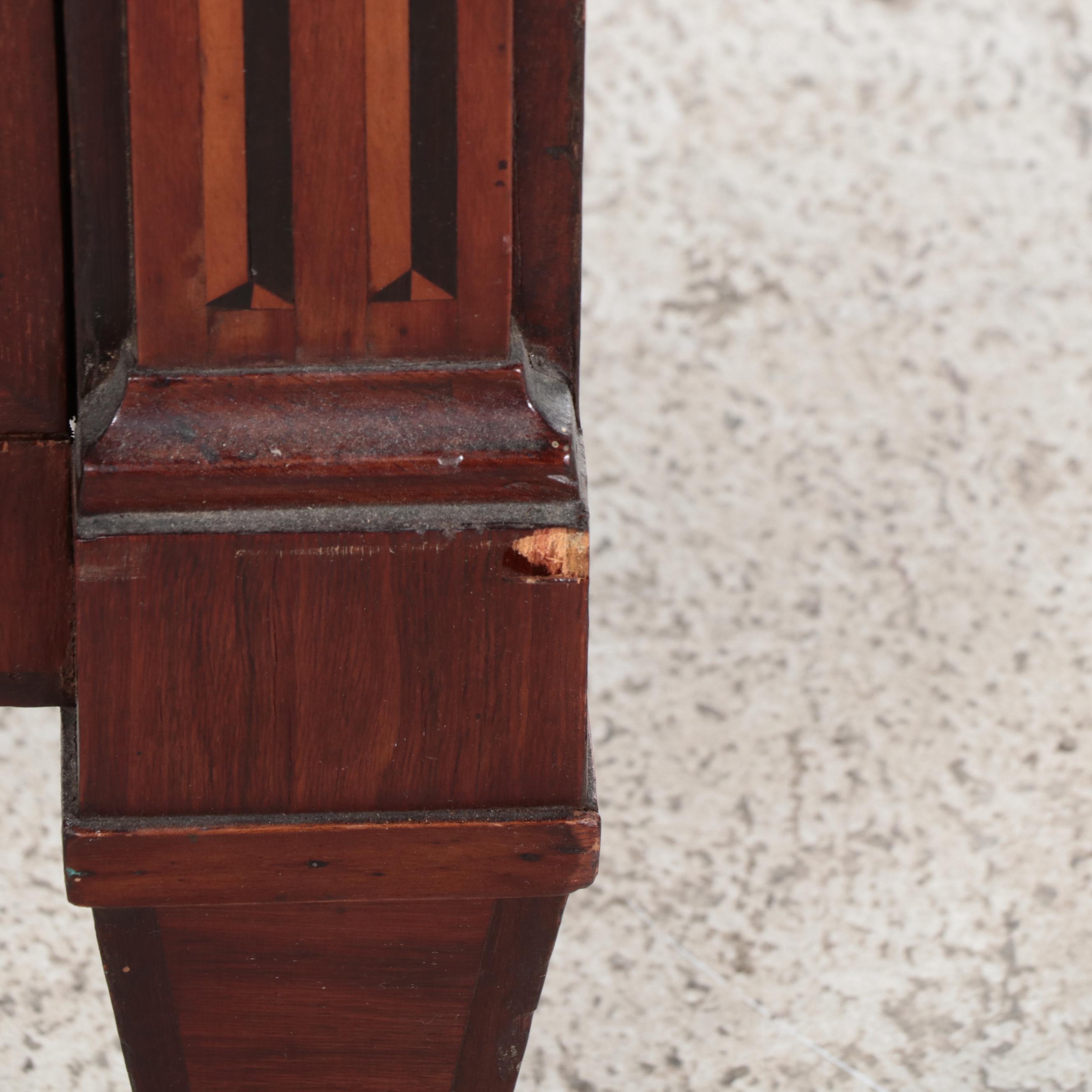 Louis XVI Style Kingwood, Marquetry, and Marble Top Secrétaire à Abattant