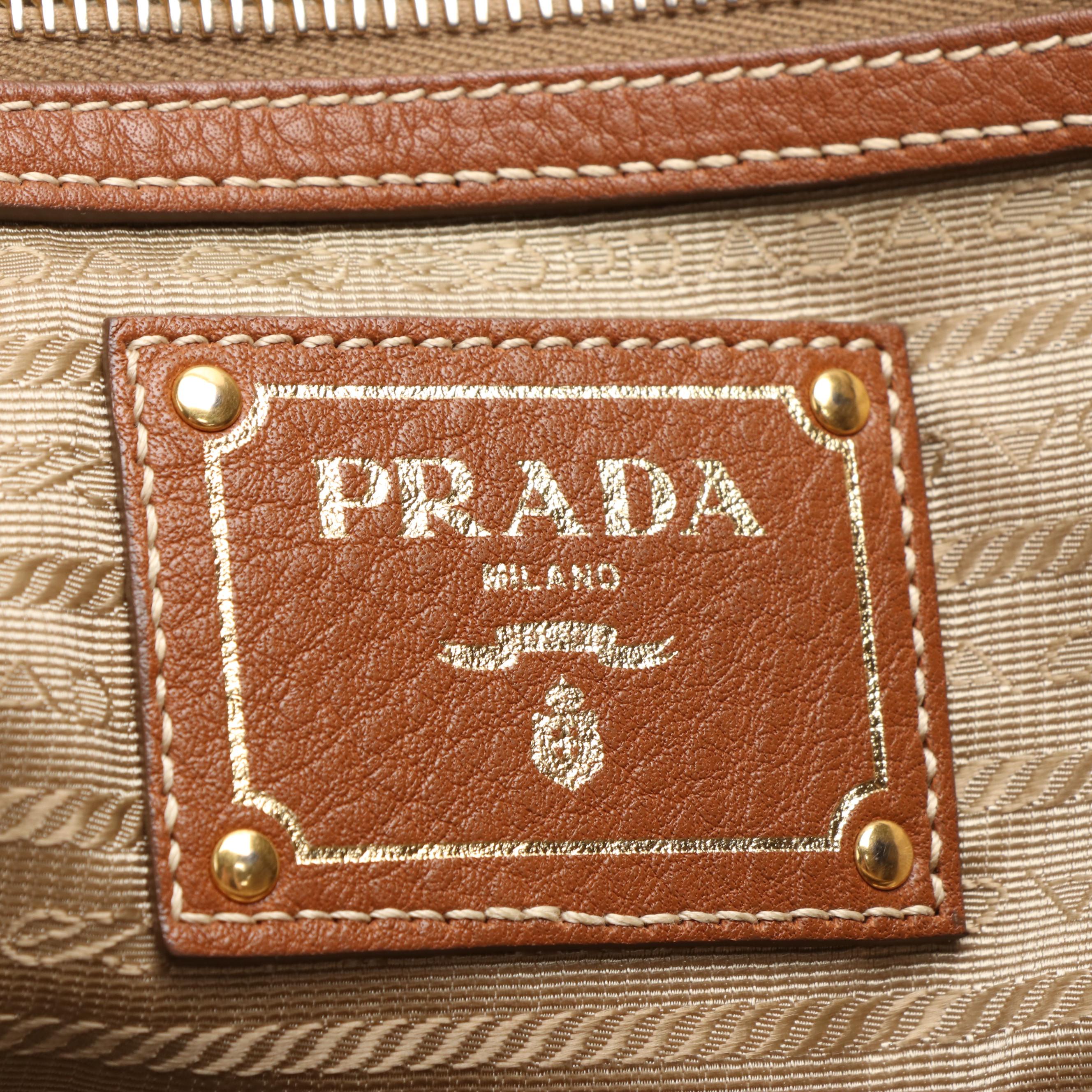 Prada Jacquard Logo Canvas Tote Bag