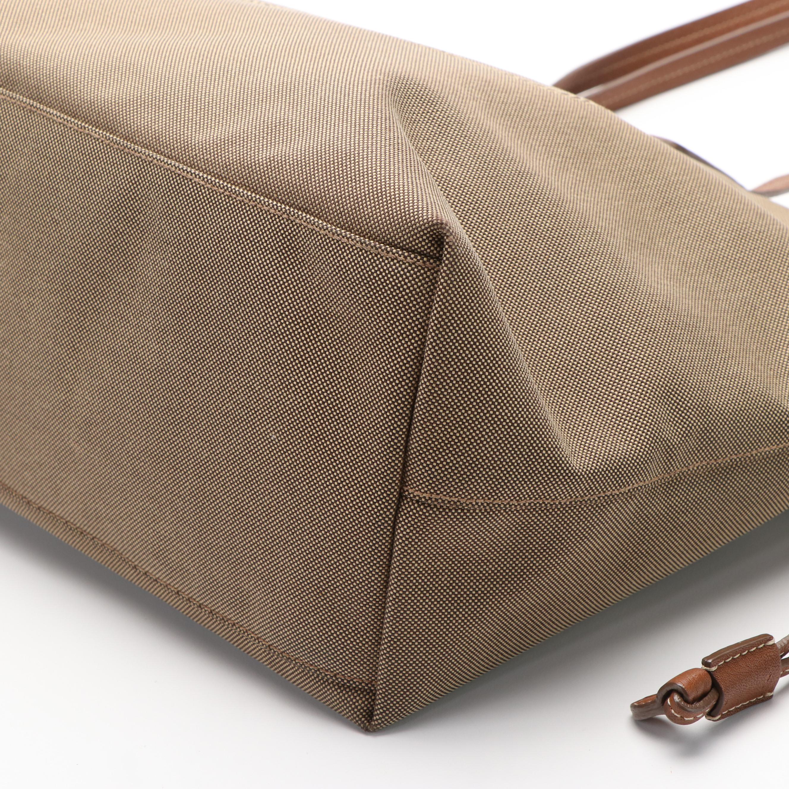 Prada Jacquard Logo Canvas Tote Bag