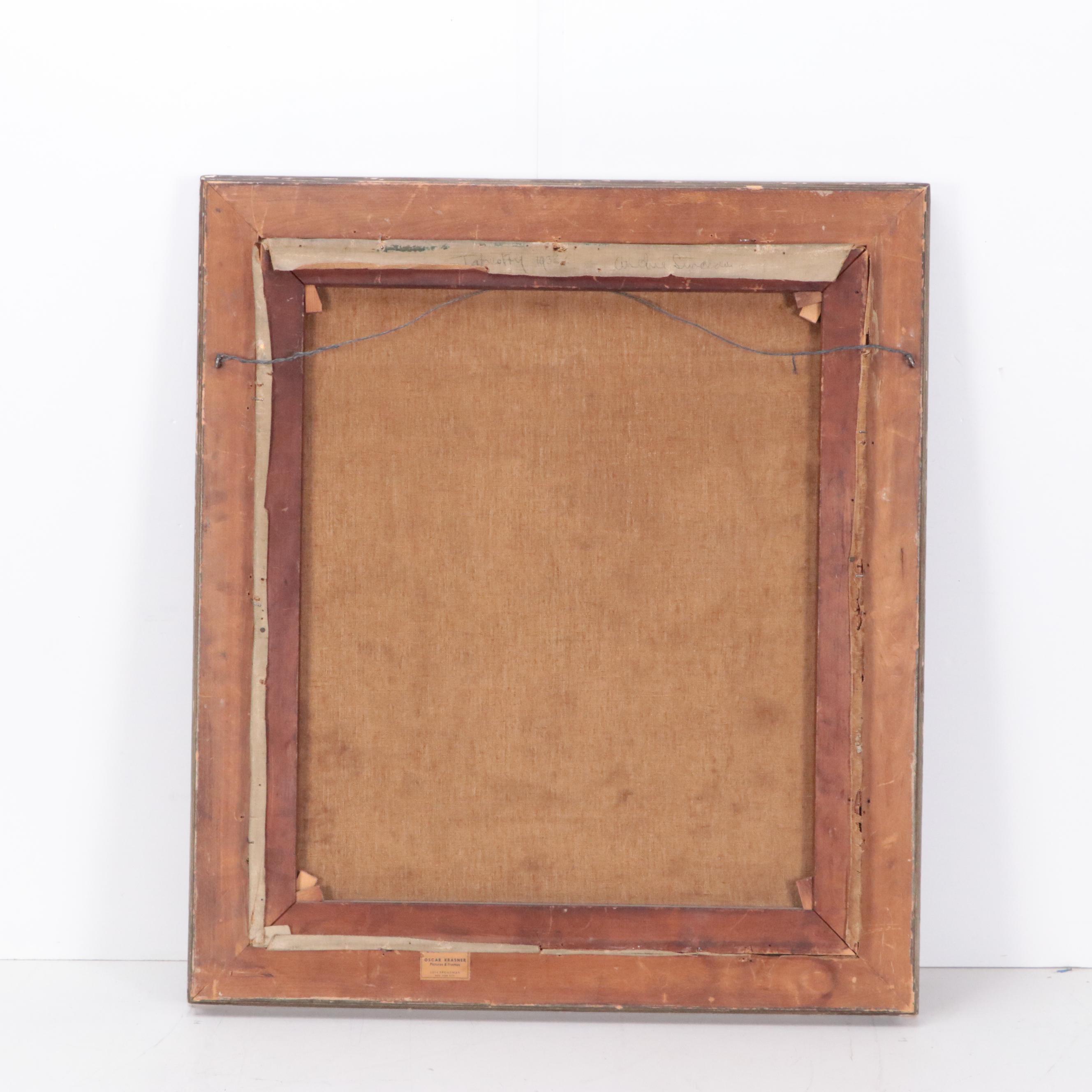 Archie Sinclair Oil Painting of Wooded Landscape With Birches, 1932