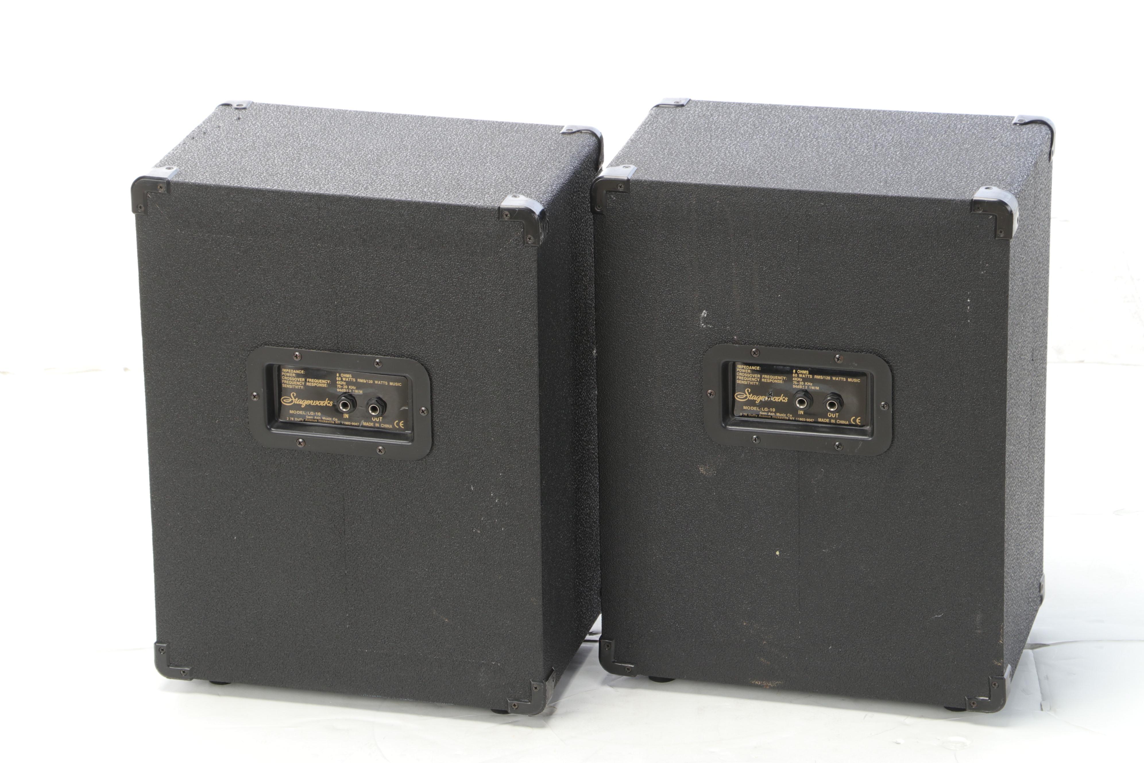 Peavey 4 Channel Powered Mixer with Stageworks Speakers and More