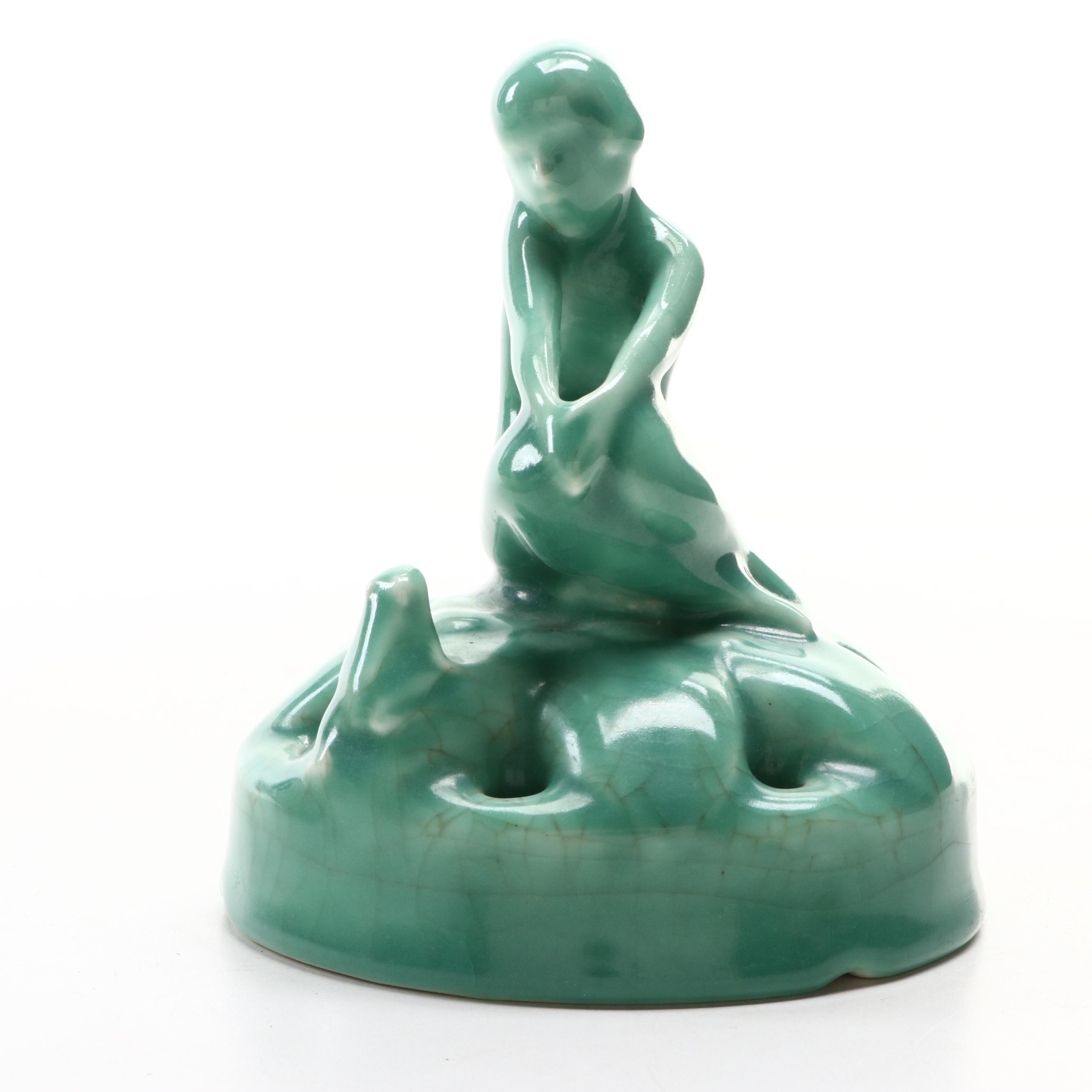 Rookwood Pottery Flower Frog and Bowl, 1930–1931