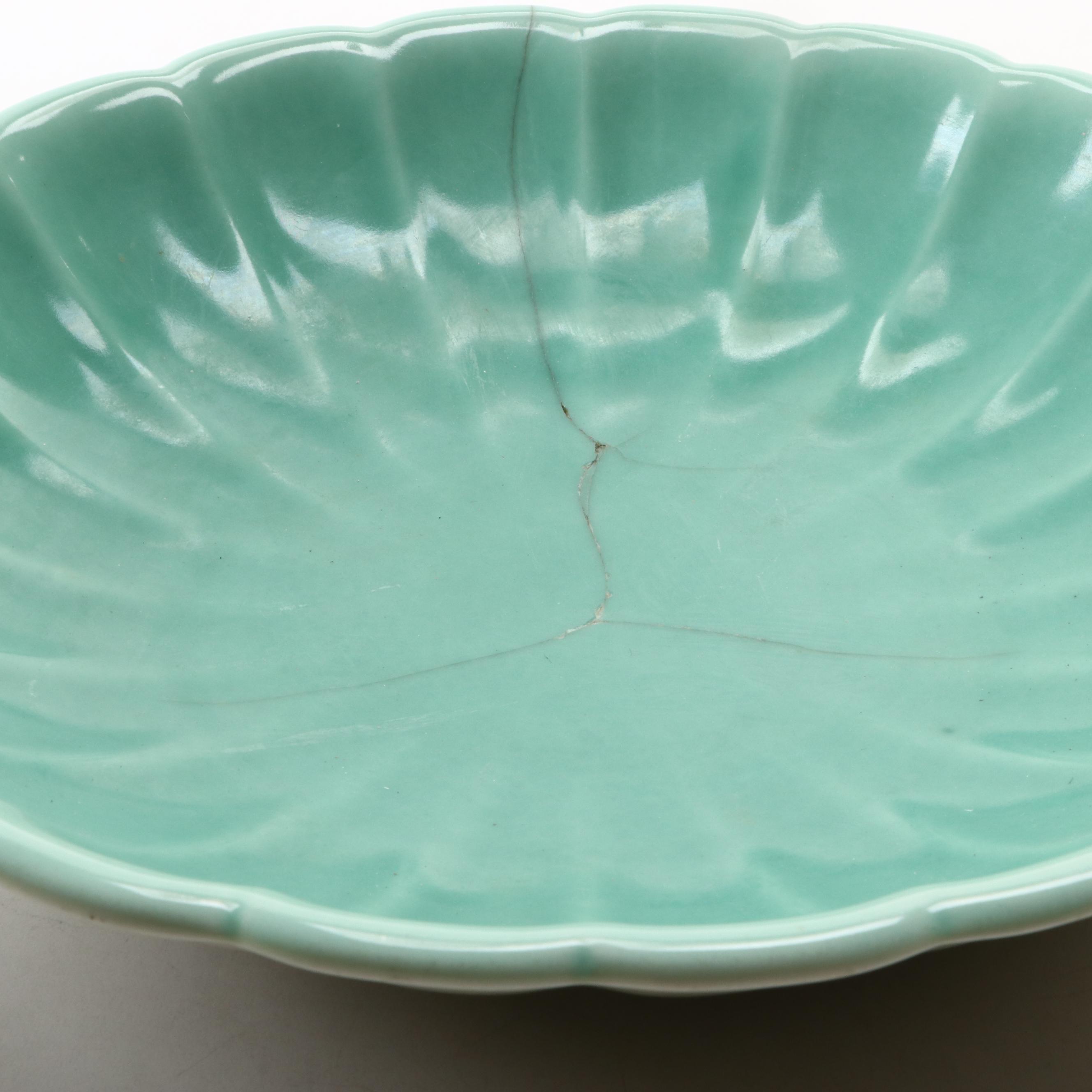 Rookwood Pottery Flower Frog and Bowl, 1930–1931