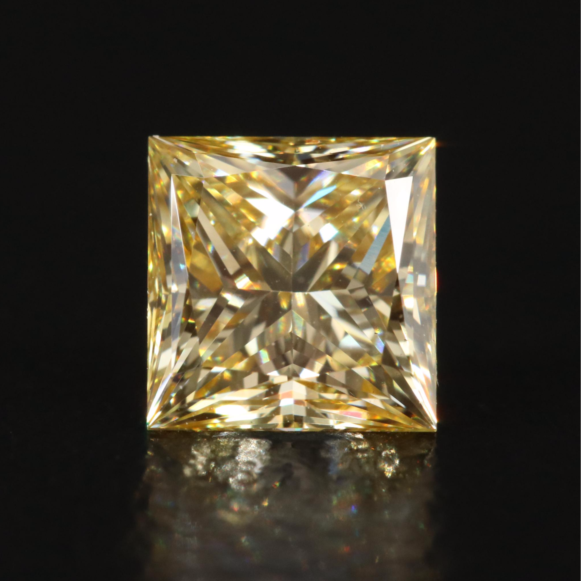 Loose 1.07 CT Lab Grown Fancy Intense Yellow Diamond