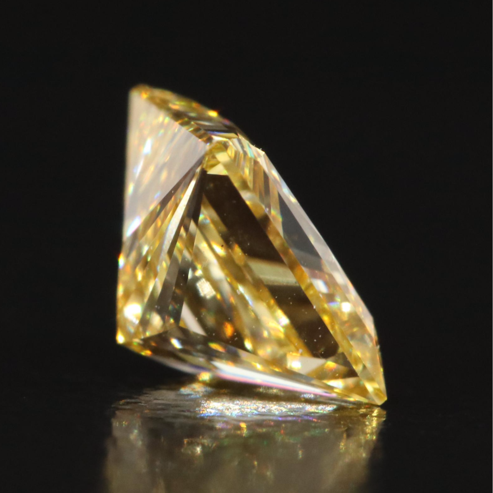 Loose 1.07 CT Lab Grown Fancy Intense Yellow Diamond