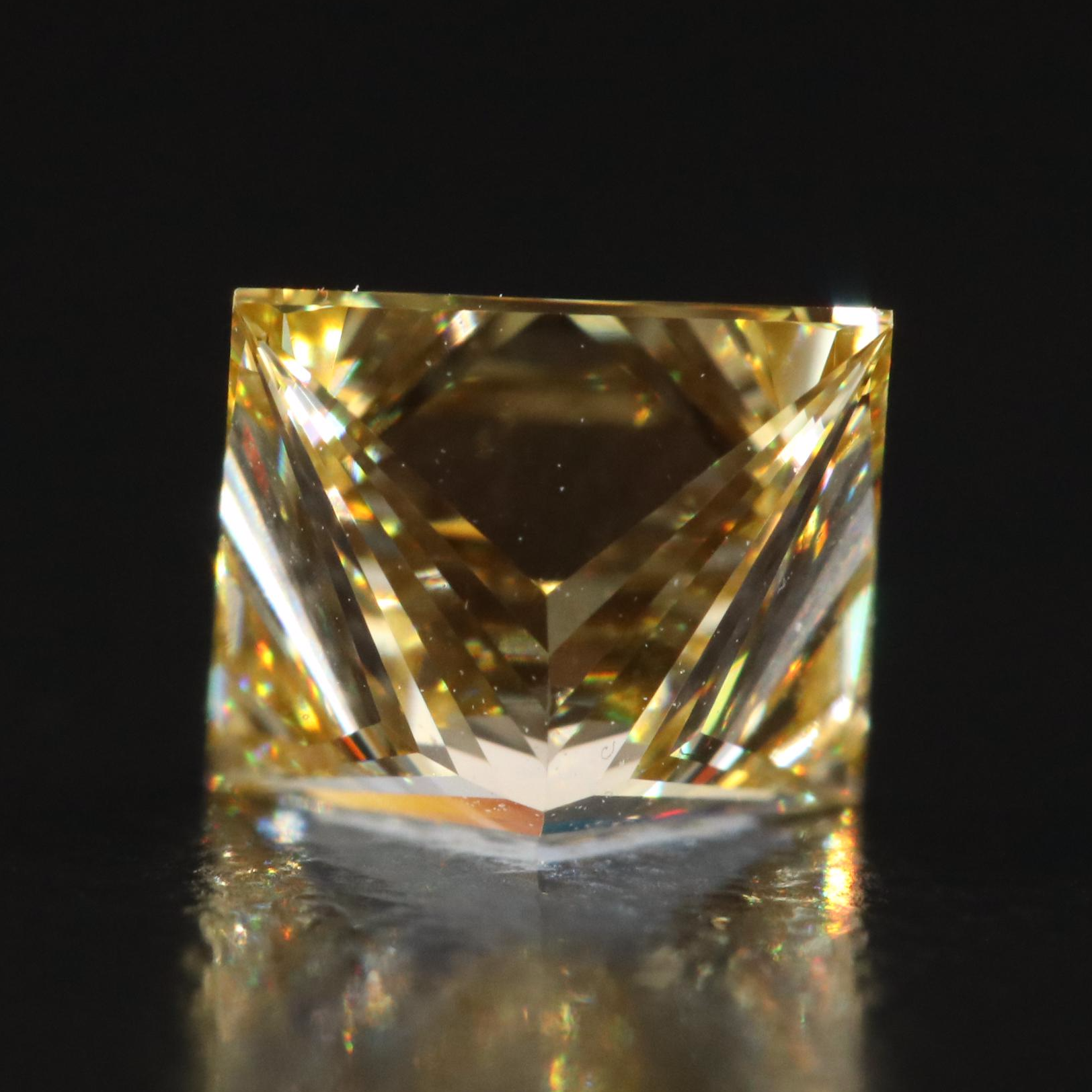 Loose 1.07 CT Lab Grown Fancy Intense Yellow Diamond