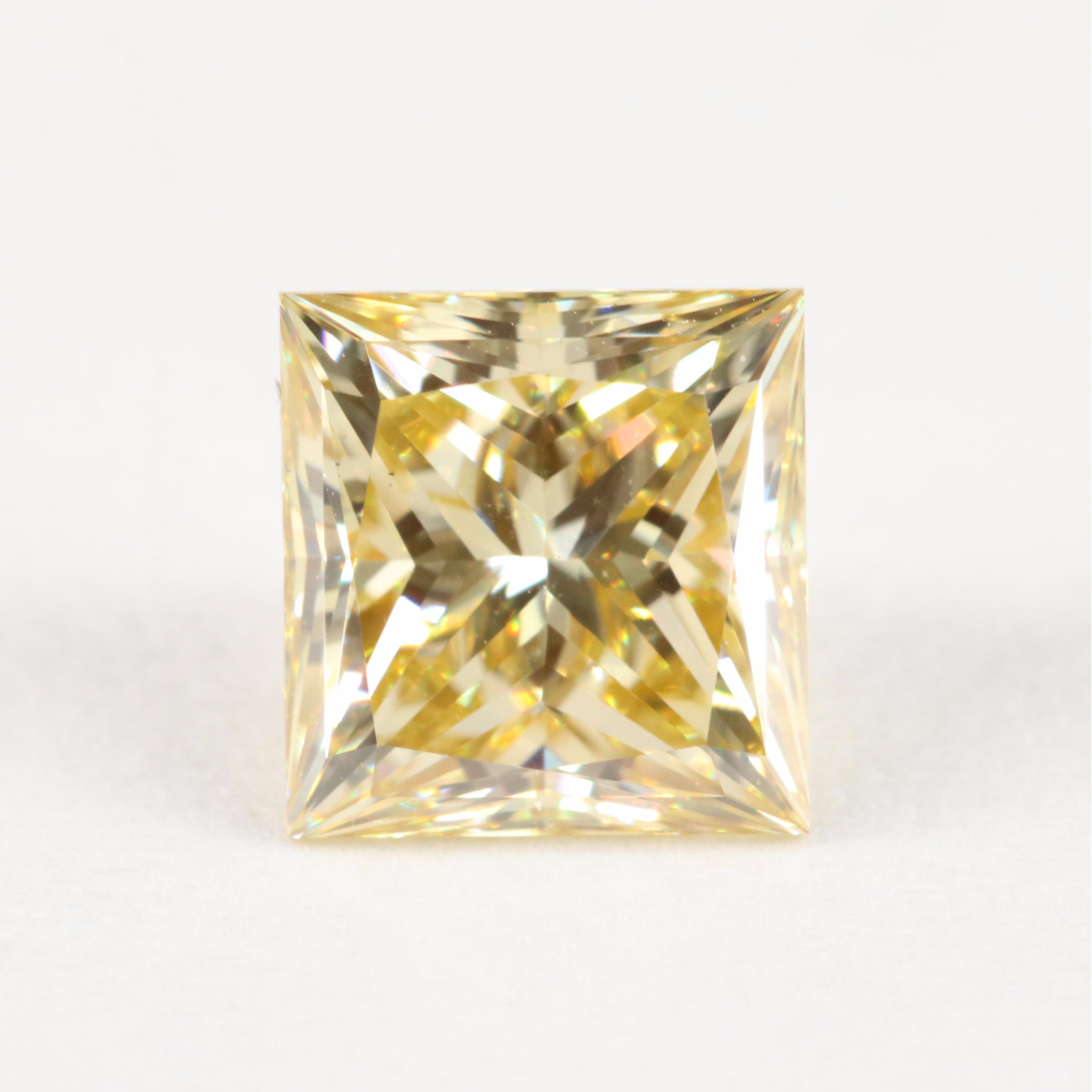 Loose 1.07 CT Lab Grown Fancy Intense Yellow Diamond