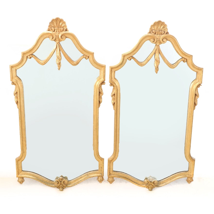 Labarge Gilt Wood Frame Wall Hanging Mirrors, Late 20th Century