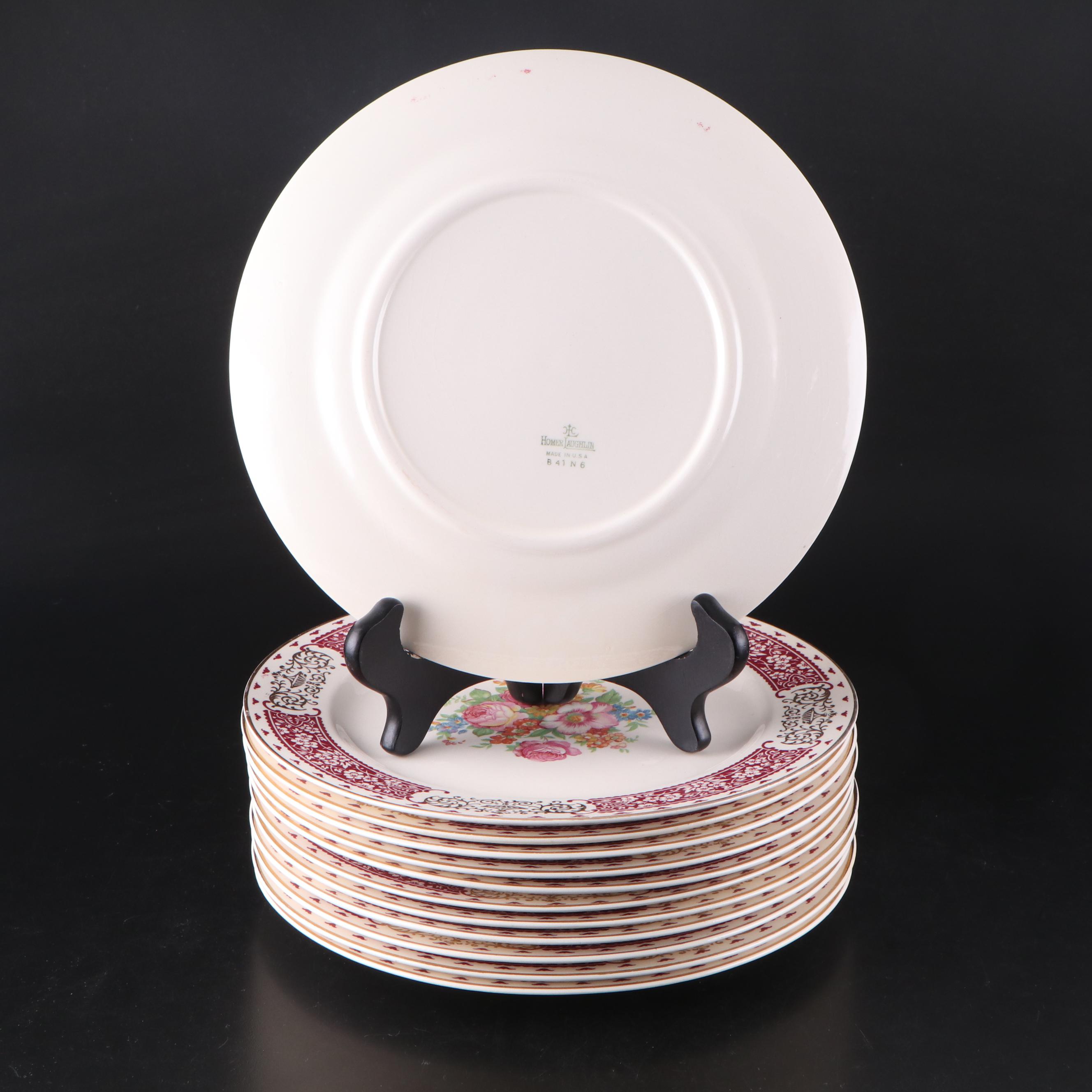 Homer Laughlin "Royal Maroon" Ceramic Dinnerware, 1941-1948