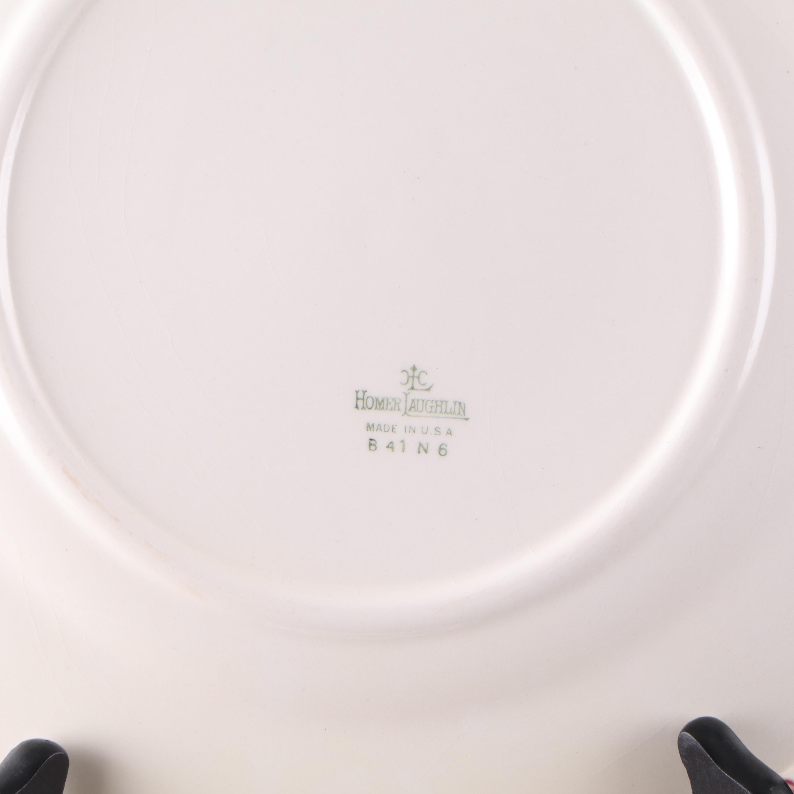 Homer Laughlin "Royal Maroon" Ceramic Dinnerware, 1941-1948