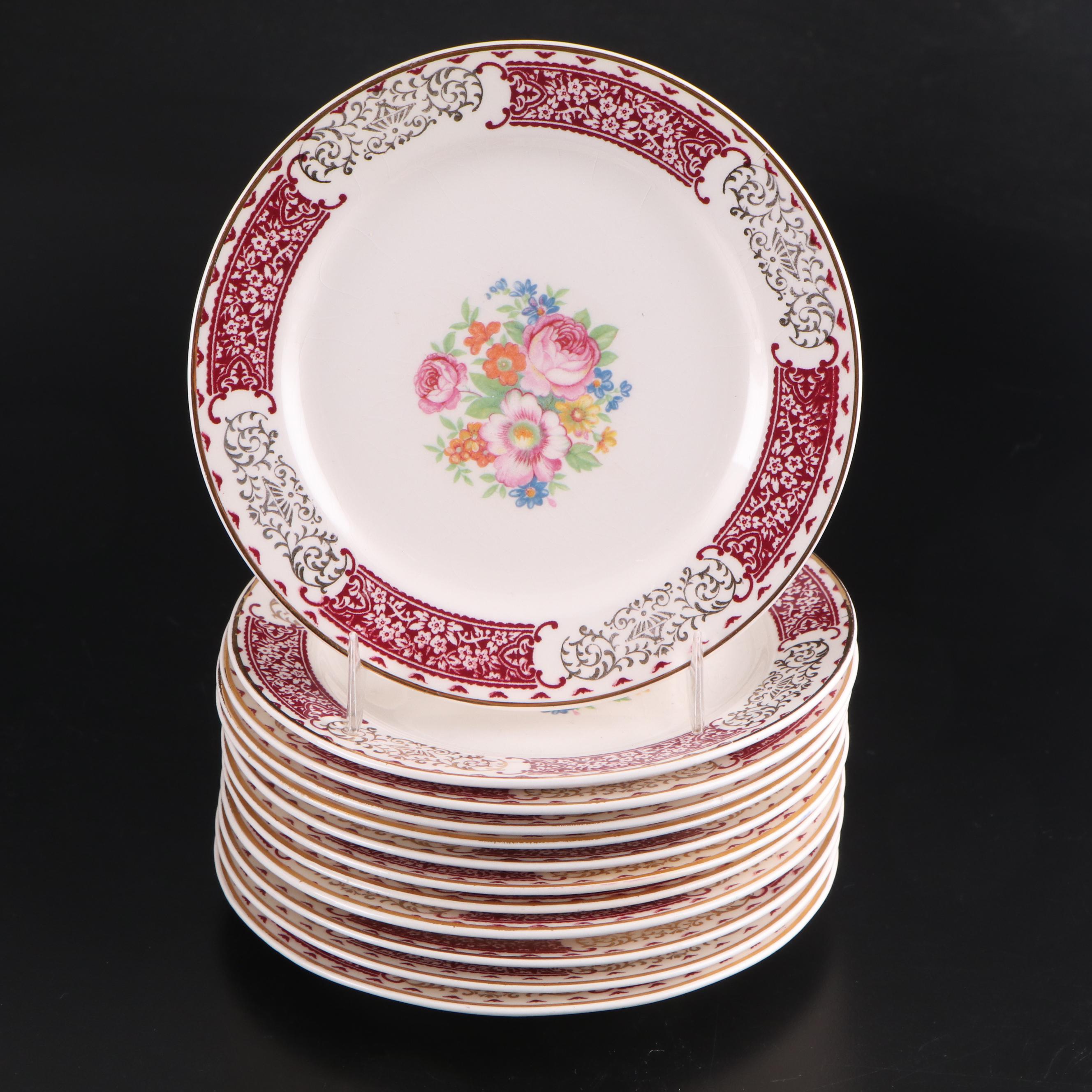 Homer Laughlin "Royal Maroon" Ceramic Dinnerware, 1941-1948