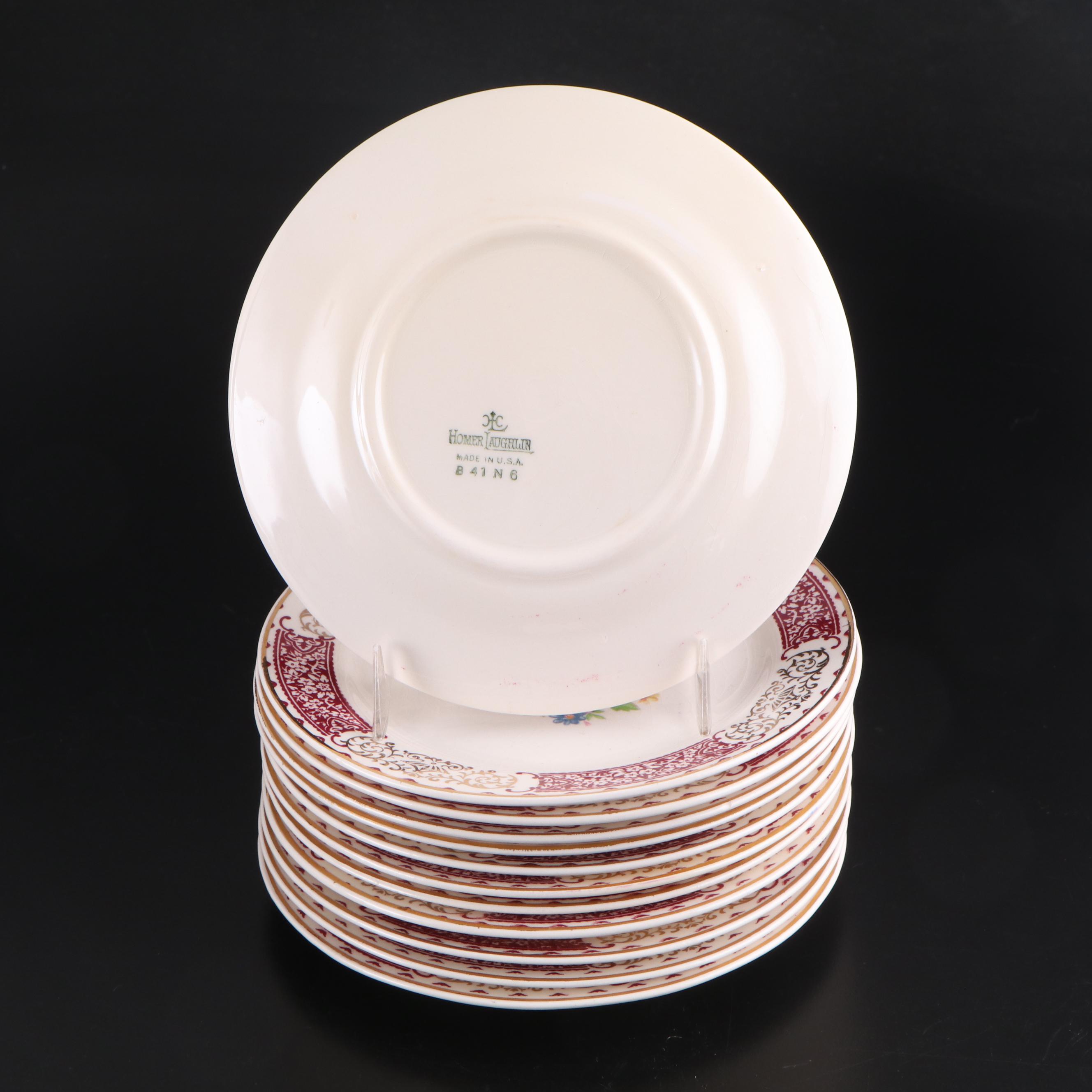 Homer Laughlin "Royal Maroon" Ceramic Dinnerware, 1941-1948