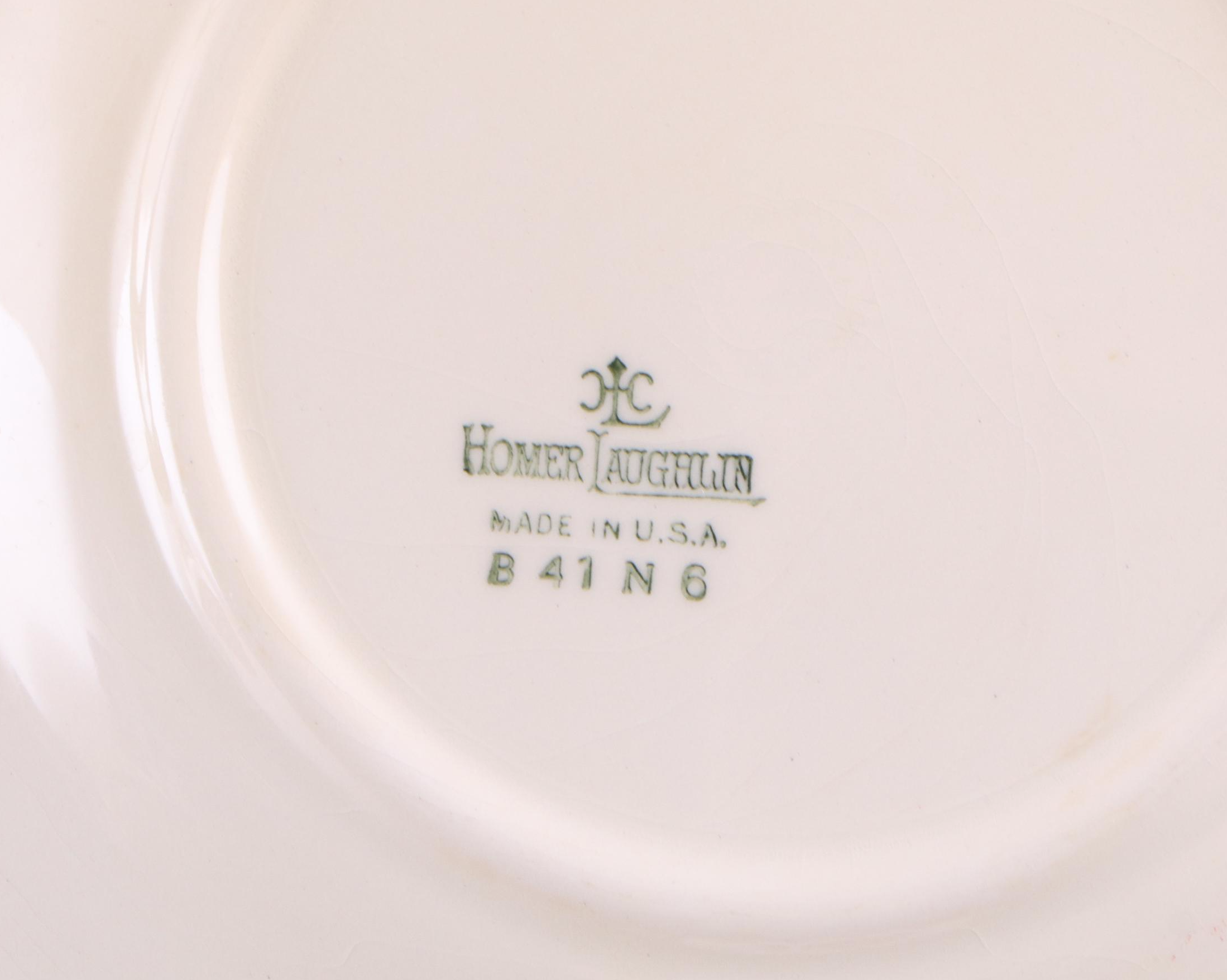 Homer Laughlin "Royal Maroon" Ceramic Dinnerware, 1941-1948