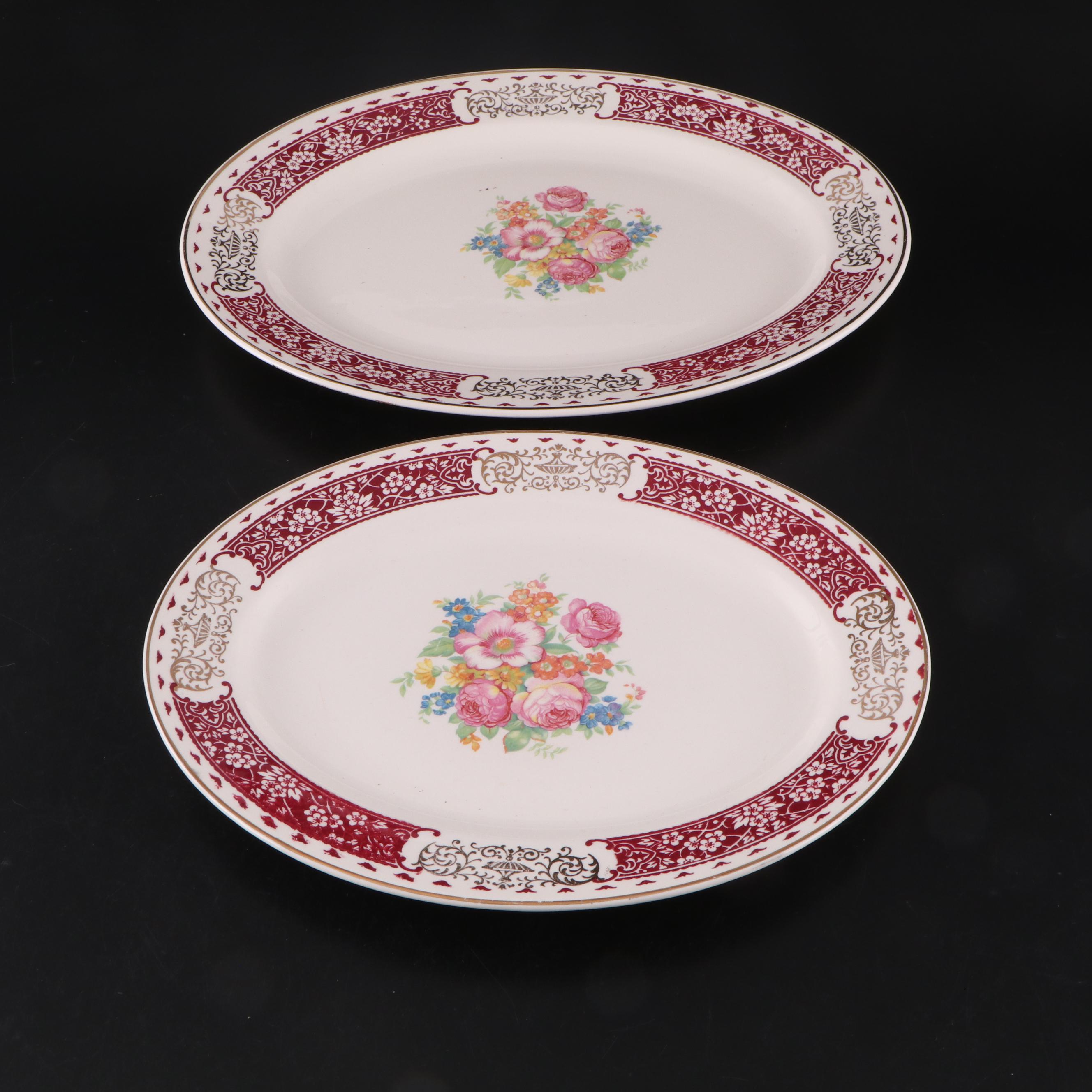 Homer Laughlin "Royal Maroon" Ceramic Dinnerware, 1941-1948
