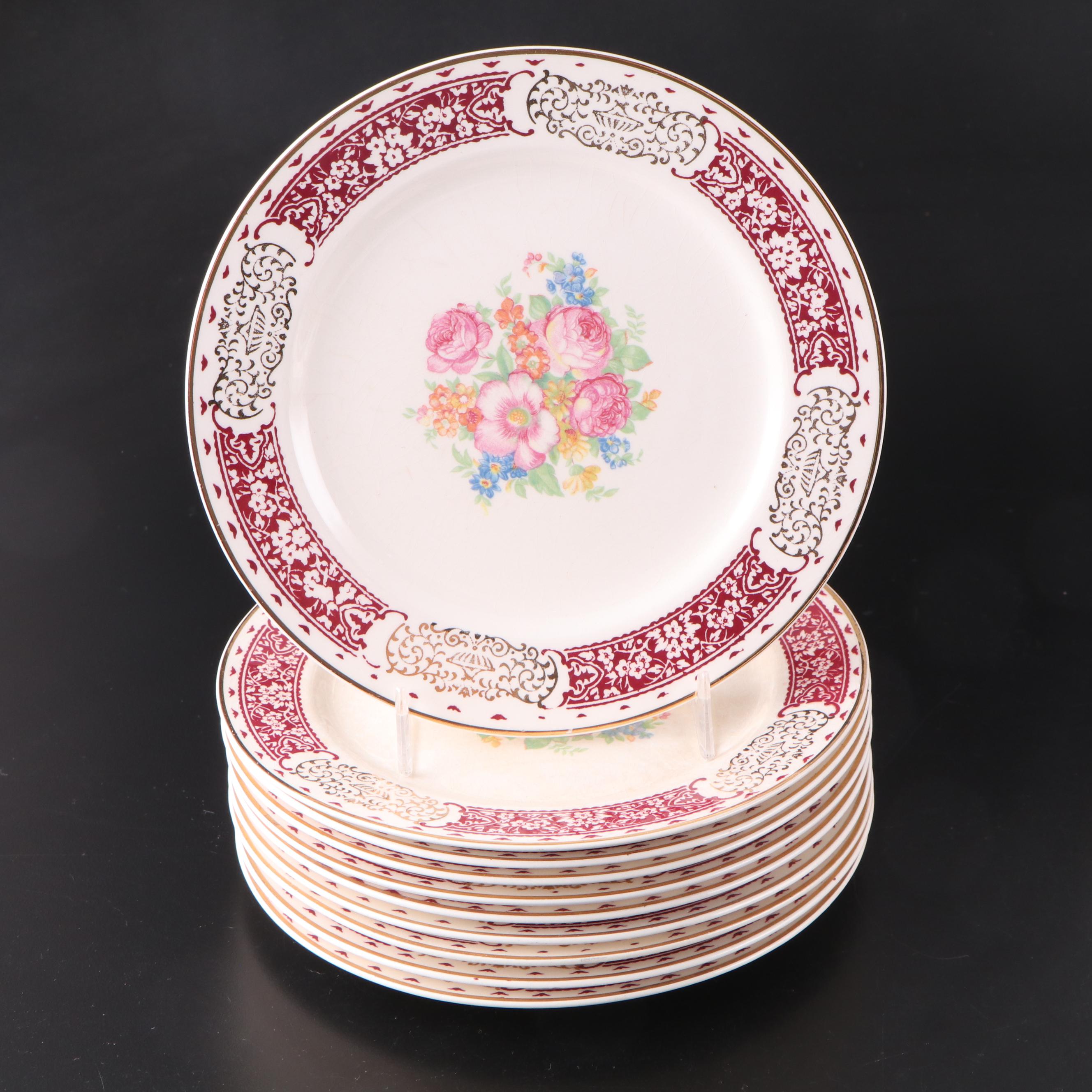 Homer Laughlin "Royal Maroon" Ceramic Dinnerware, 1941-1948