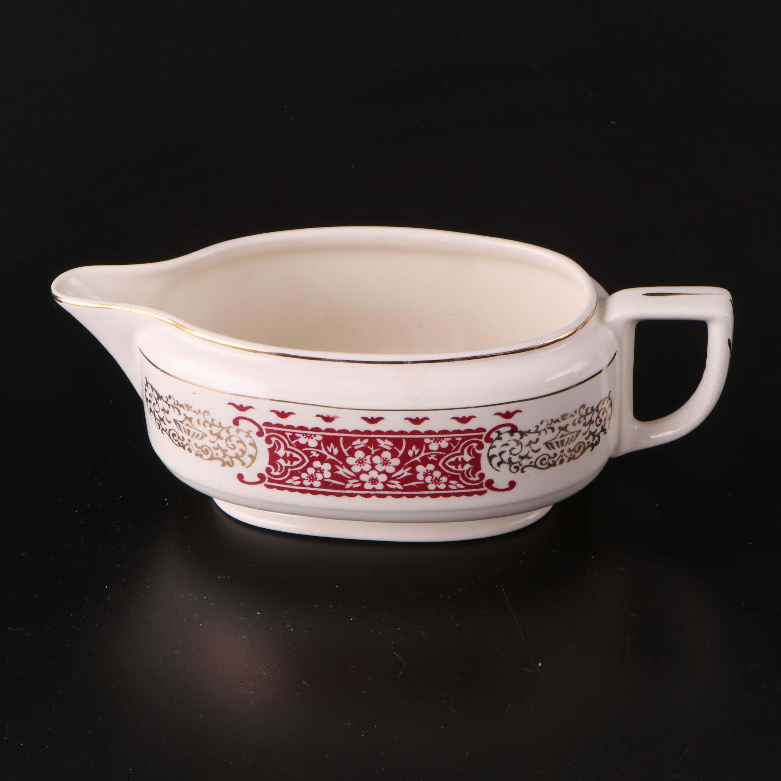 Homer Laughlin "Royal Maroon" Ceramic Dinnerware, 1941-1948