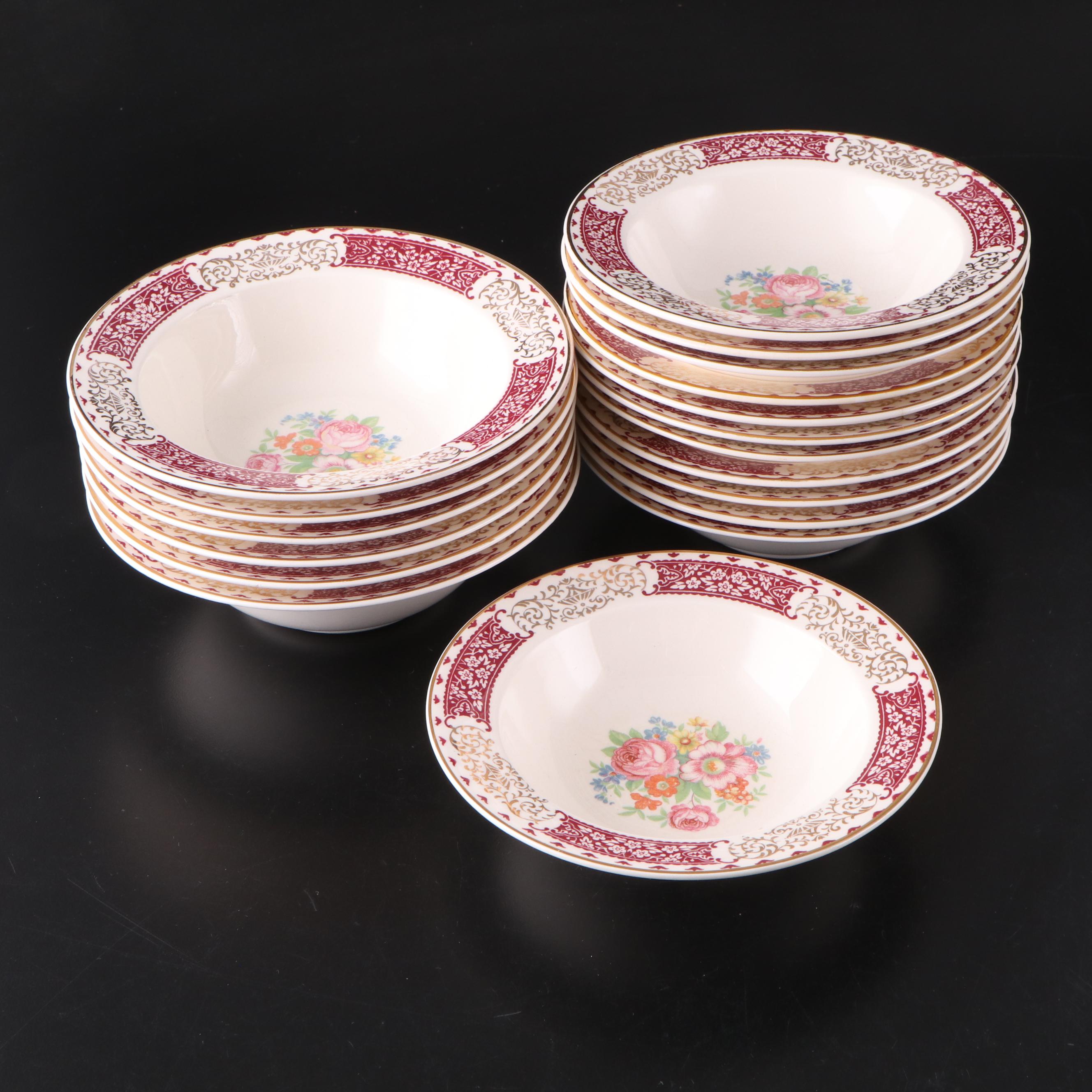 Homer Laughlin "Royal Maroon" Ceramic Dinnerware, 1941-1948