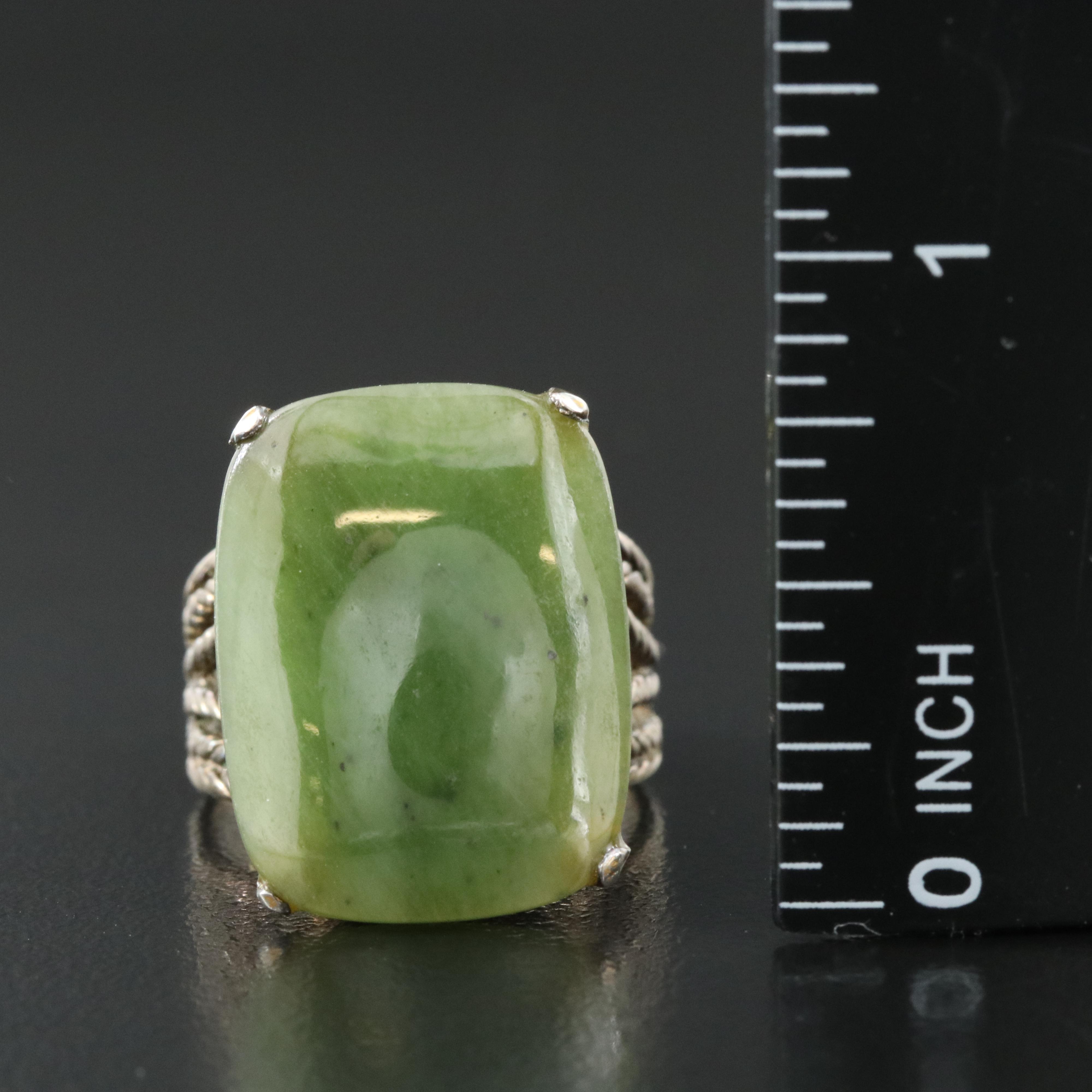 Sterling Nephrite Ring