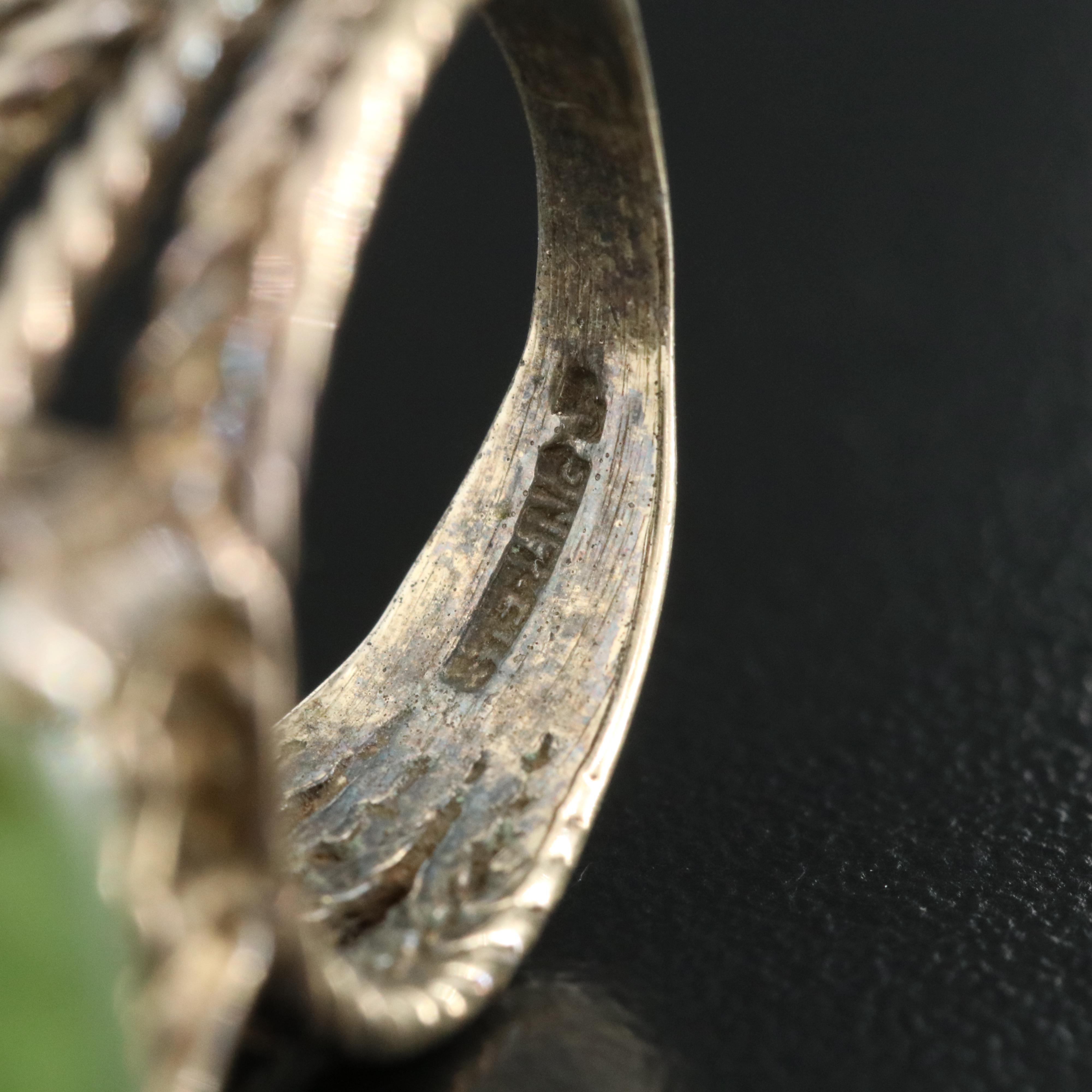 Sterling Nephrite Ring