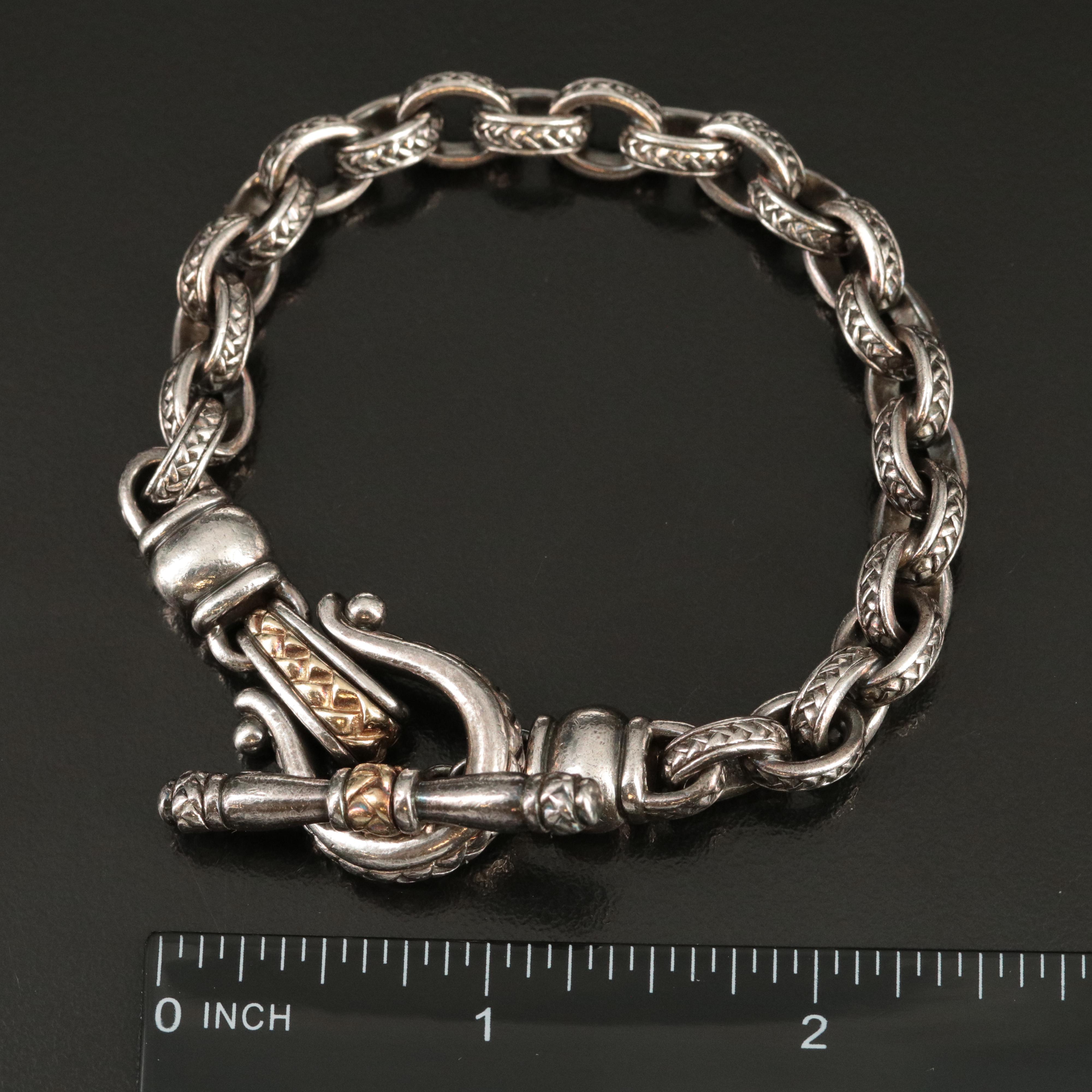 Scott Kay 'The Daphne' Sterling Bracelet with 18K Accents