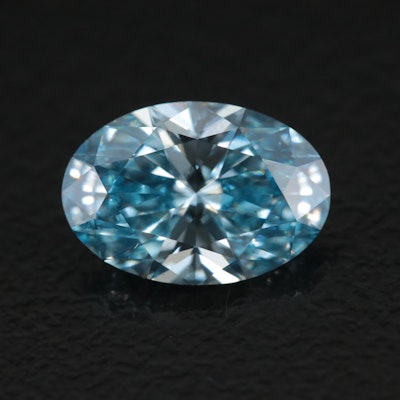 Loose 2.11 CT Lab Grown Fancy Blue Diamond