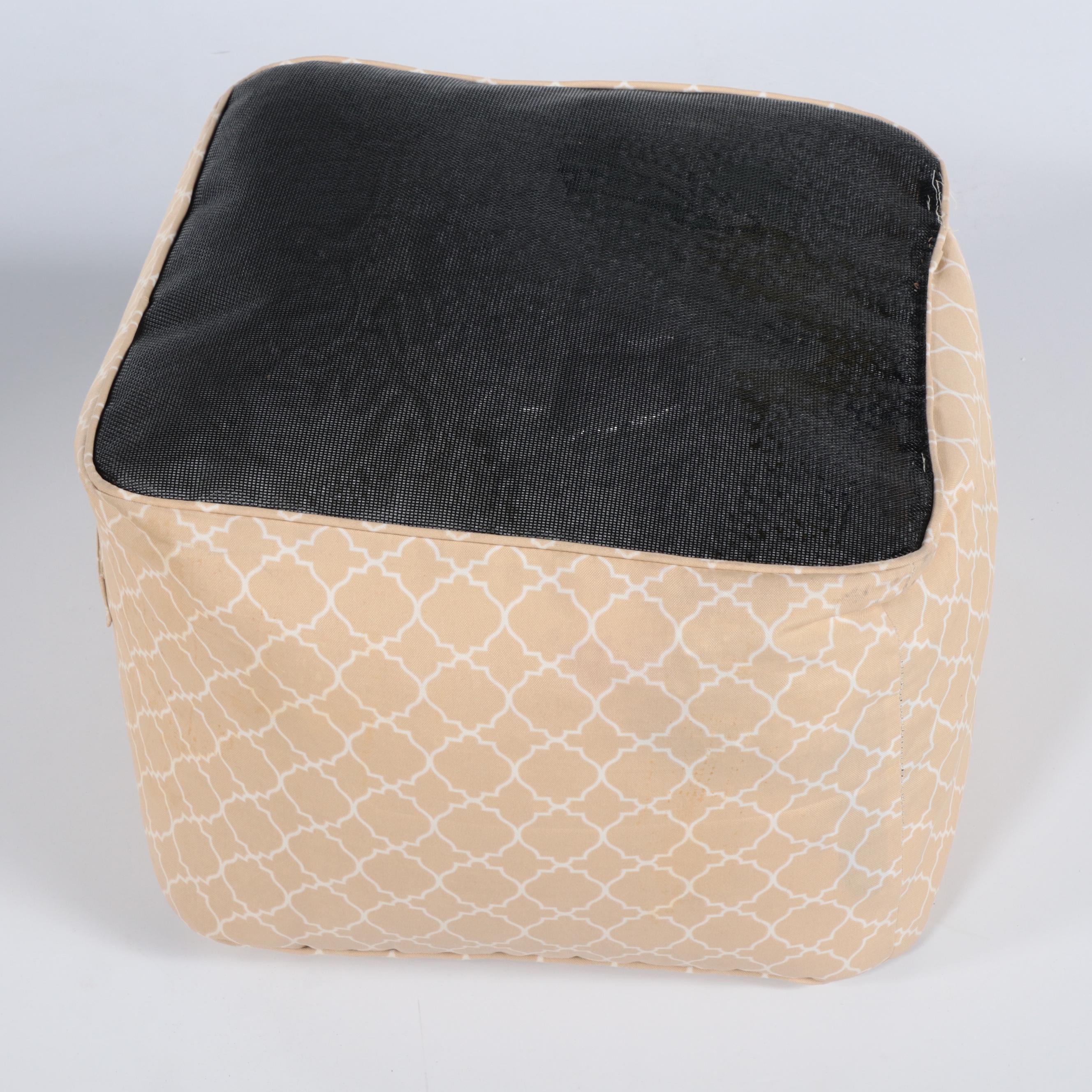 Living Style Swivel Club Chair and Pouf