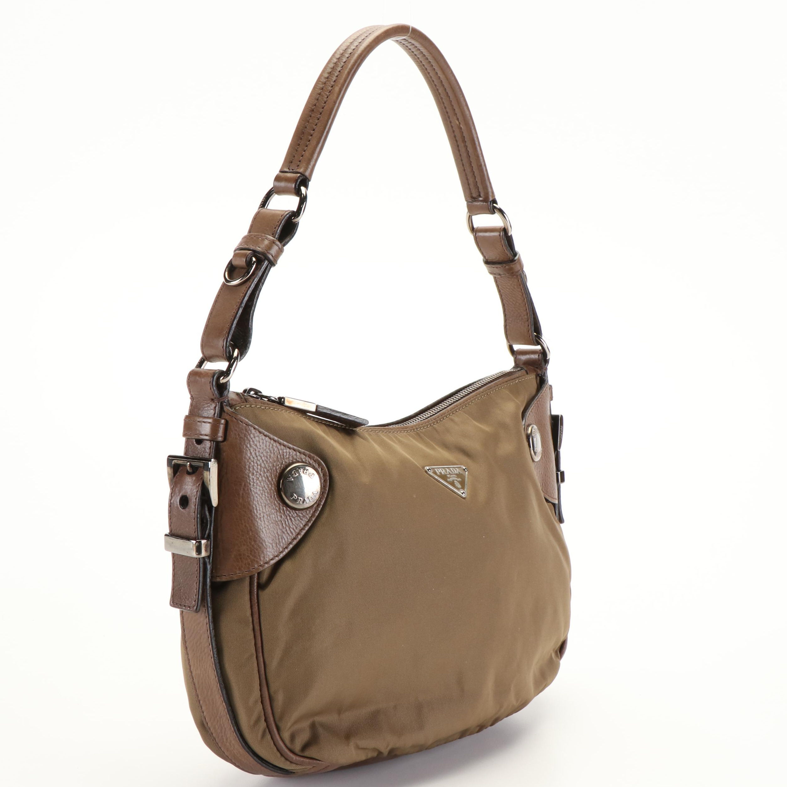 Prada Cocoa Tessuto Nylon Shoulder Bag