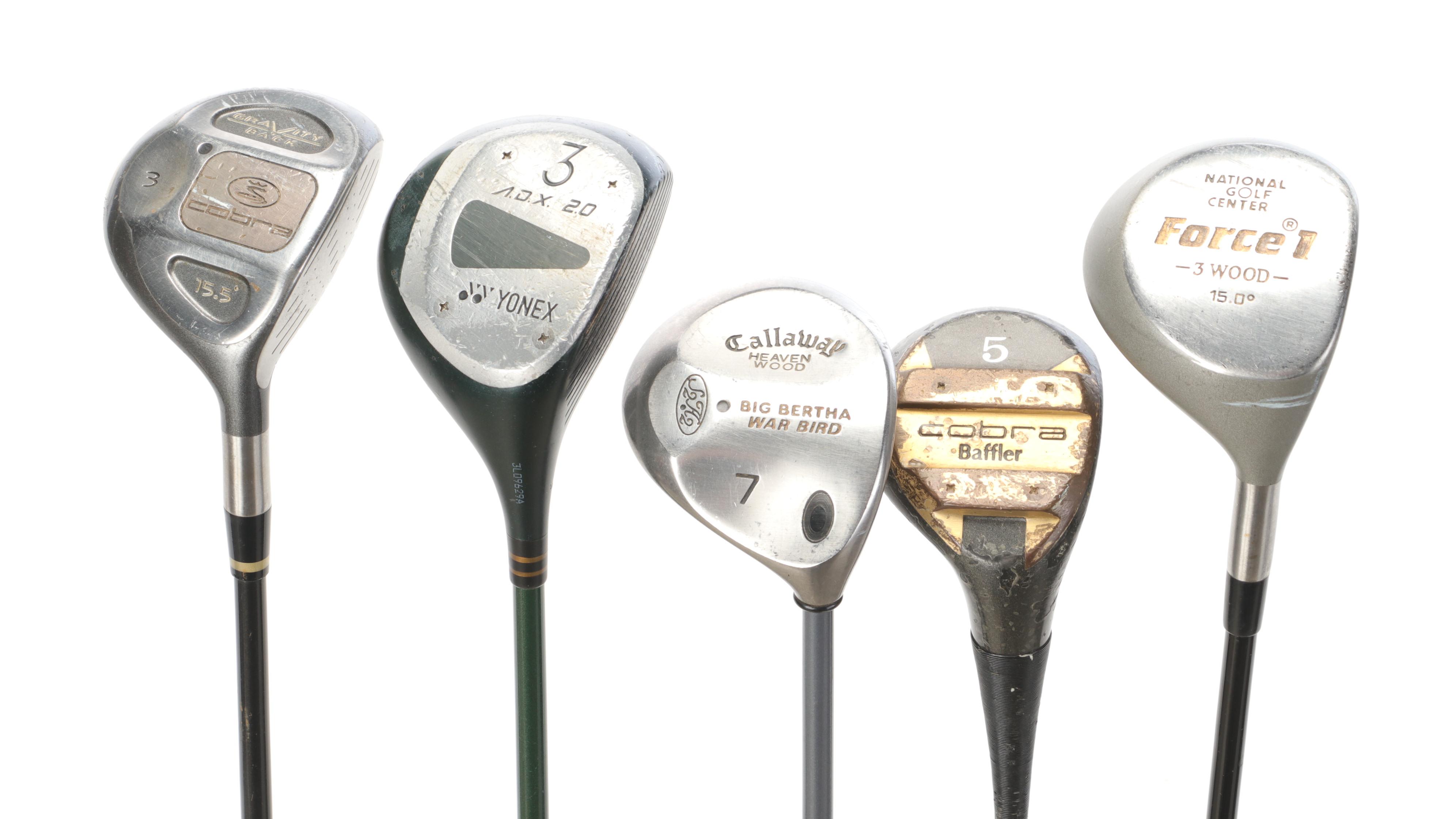 Ping Zing 2, ISI K Irons, Callaway & Other Woods, Golf Clubs, Kunnan Golf Bag