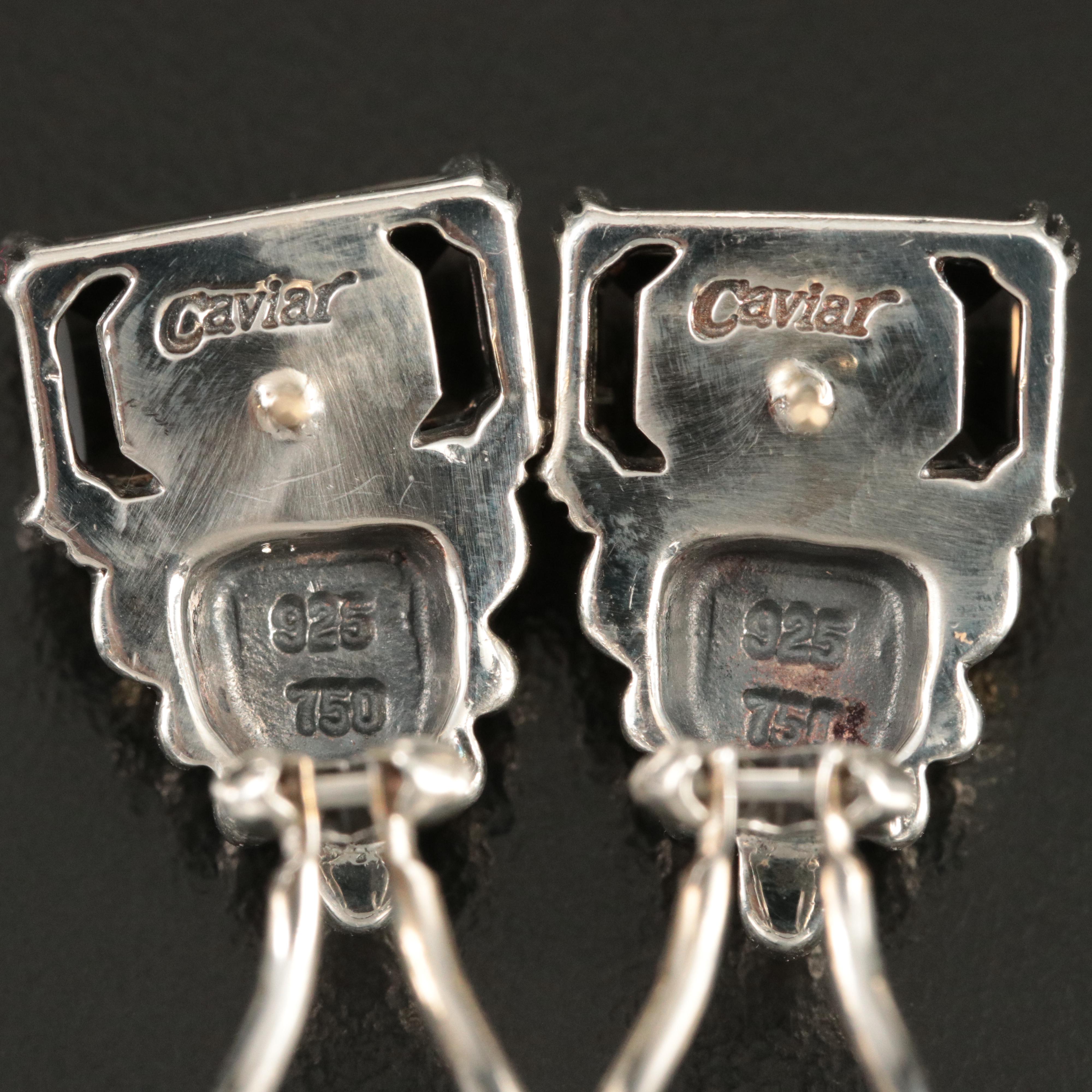 Caviar by Lagos Sterling and Smoky Quartz Earrings with 18K Accents