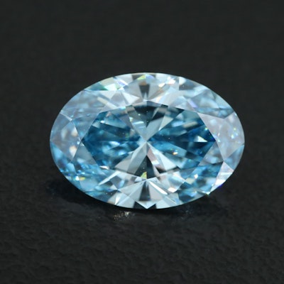 Loose 2.05 CT Lab Grown Fancy Blue Diamond