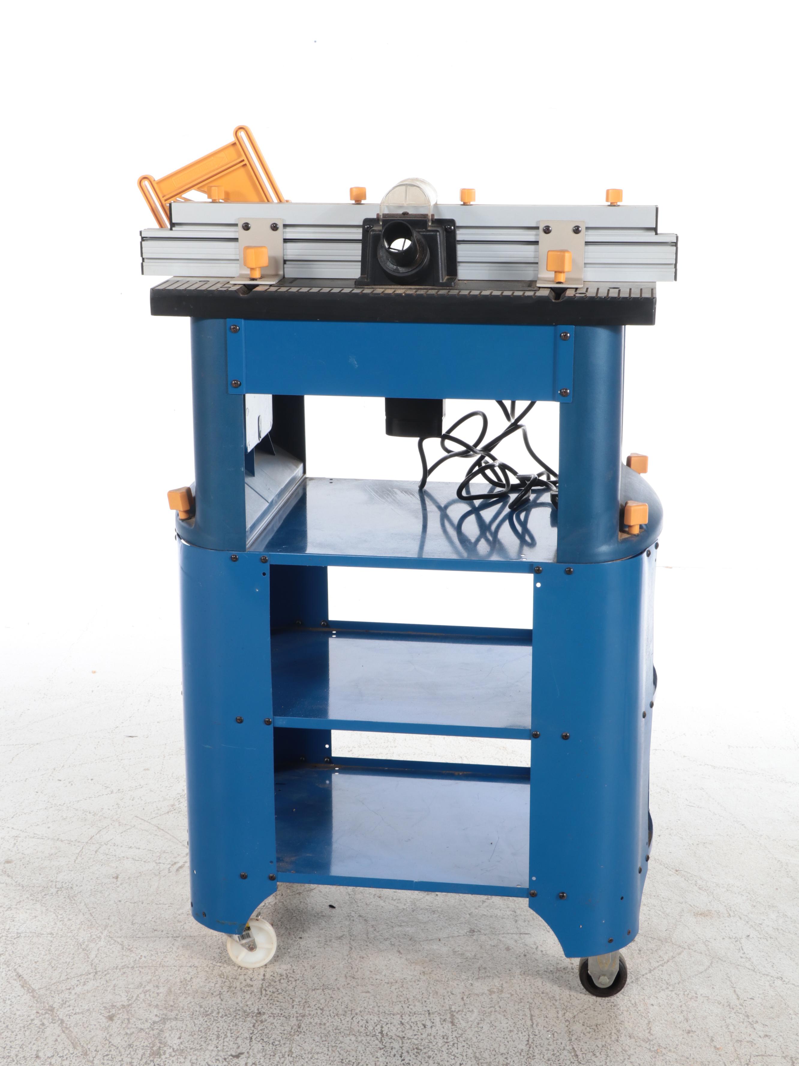 Sanborn Black Max Air Compressor, Central Machinery Router & Table, Ladder