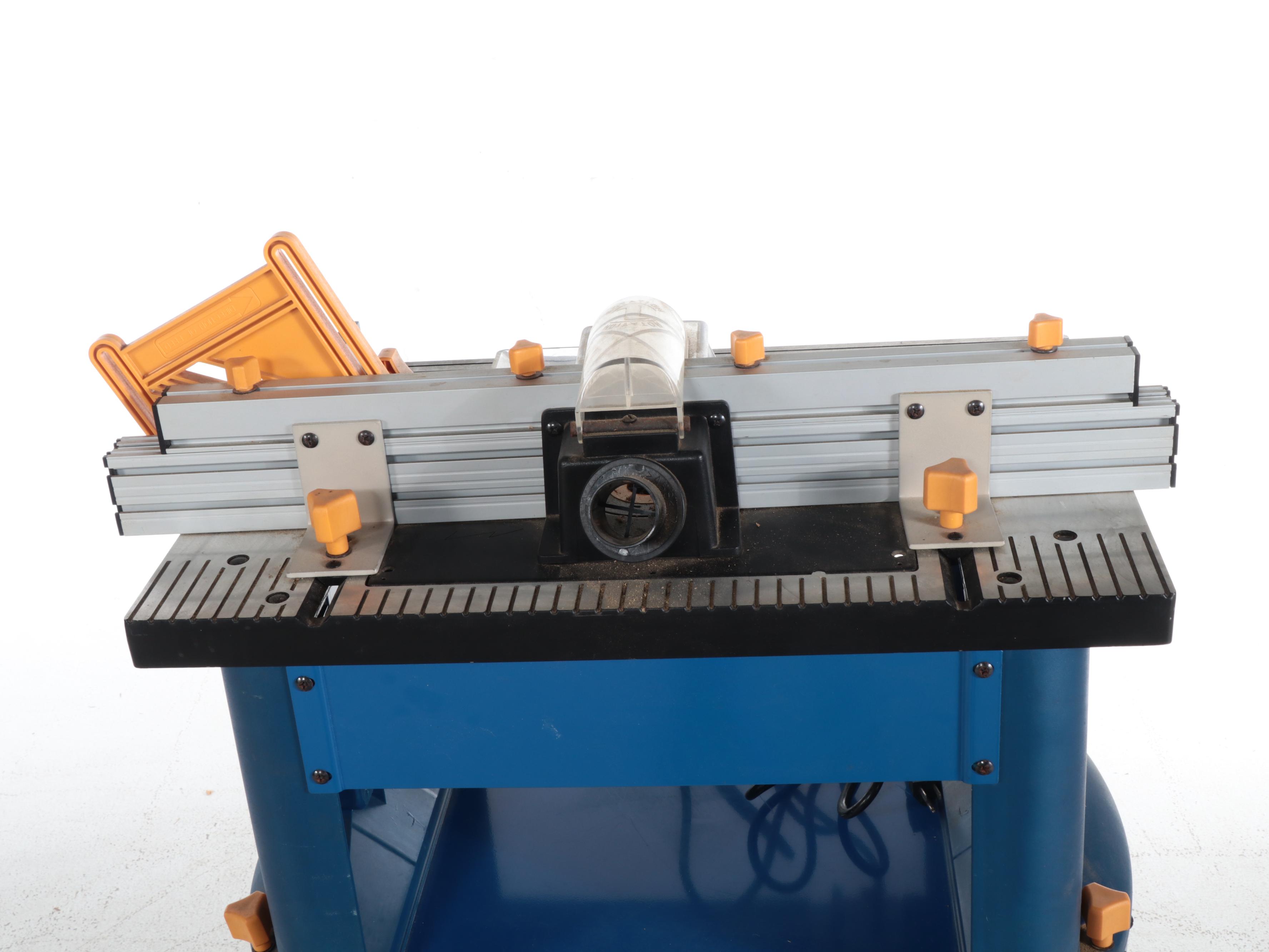 Sanborn Black Max Air Compressor, Central Machinery Router & Table, Ladder